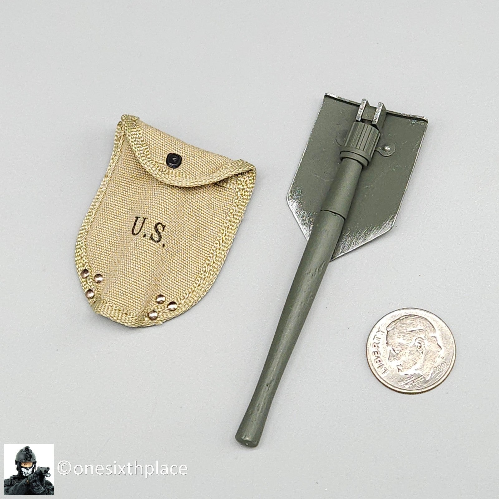 1:6 DiD WWII US 2nd Ranger Sniper Jackson Shovel w/ Cover for 12" Figures