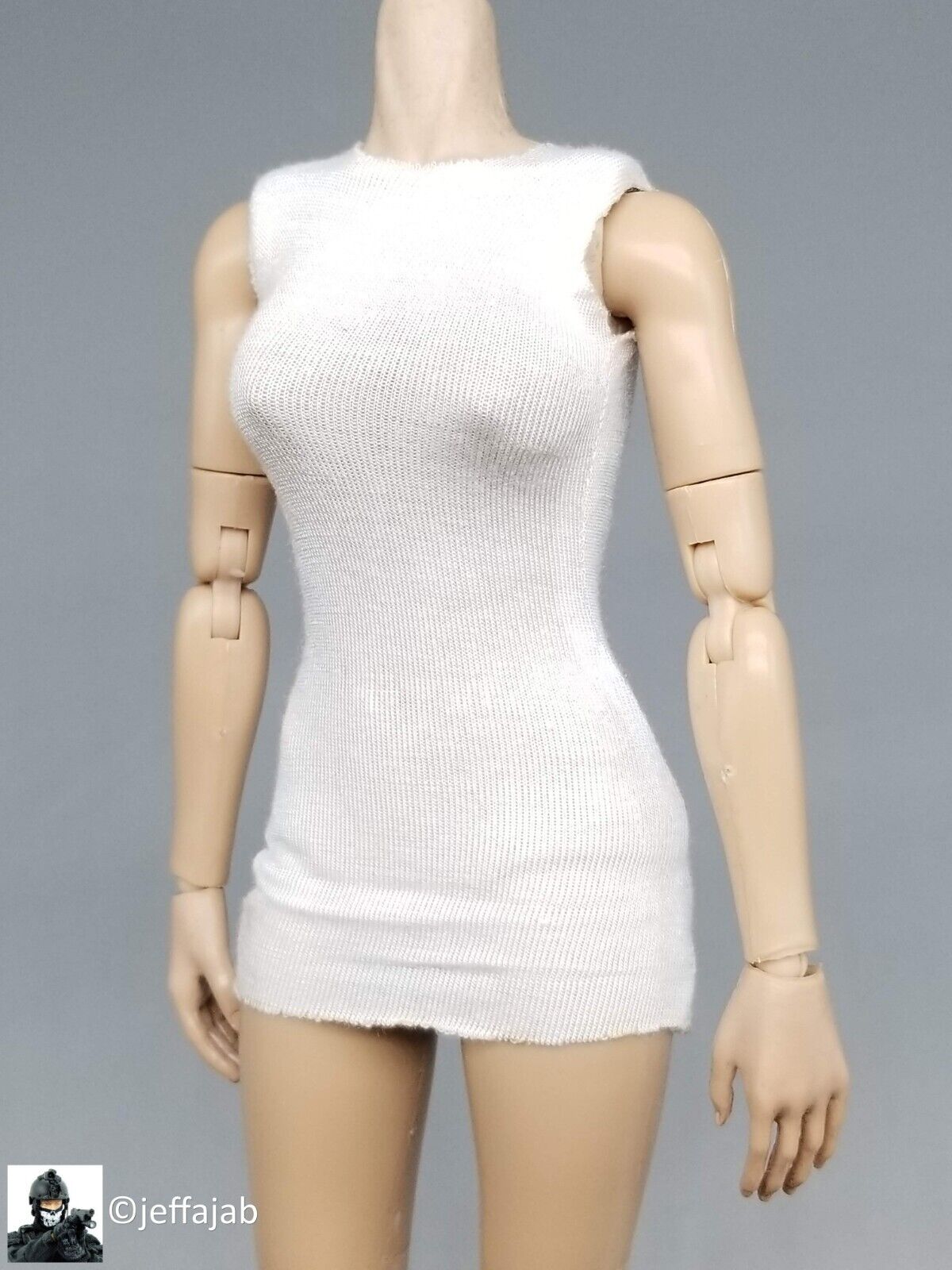 1:6 Ujindou Female Viet Cong Guerilla White Underwear Shirt 12" Vietnam NVA