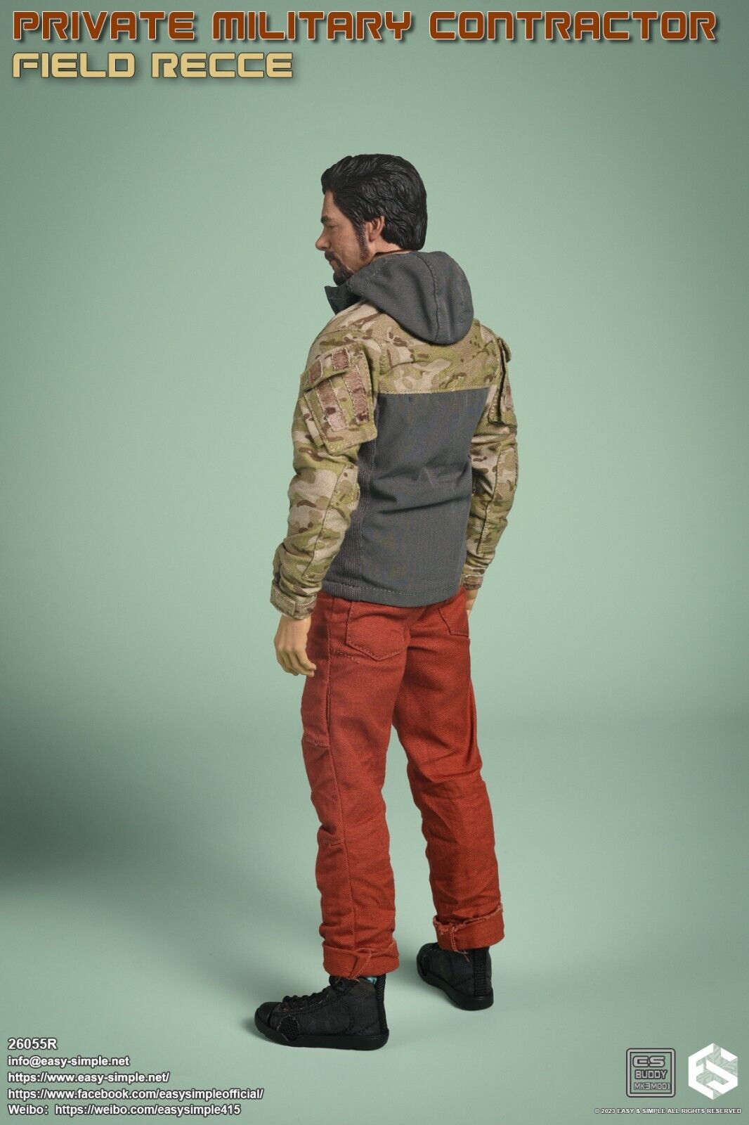 1:6 Easy & Simple PMC Field Recce Mens Logo T-Shirt for 12" Figures