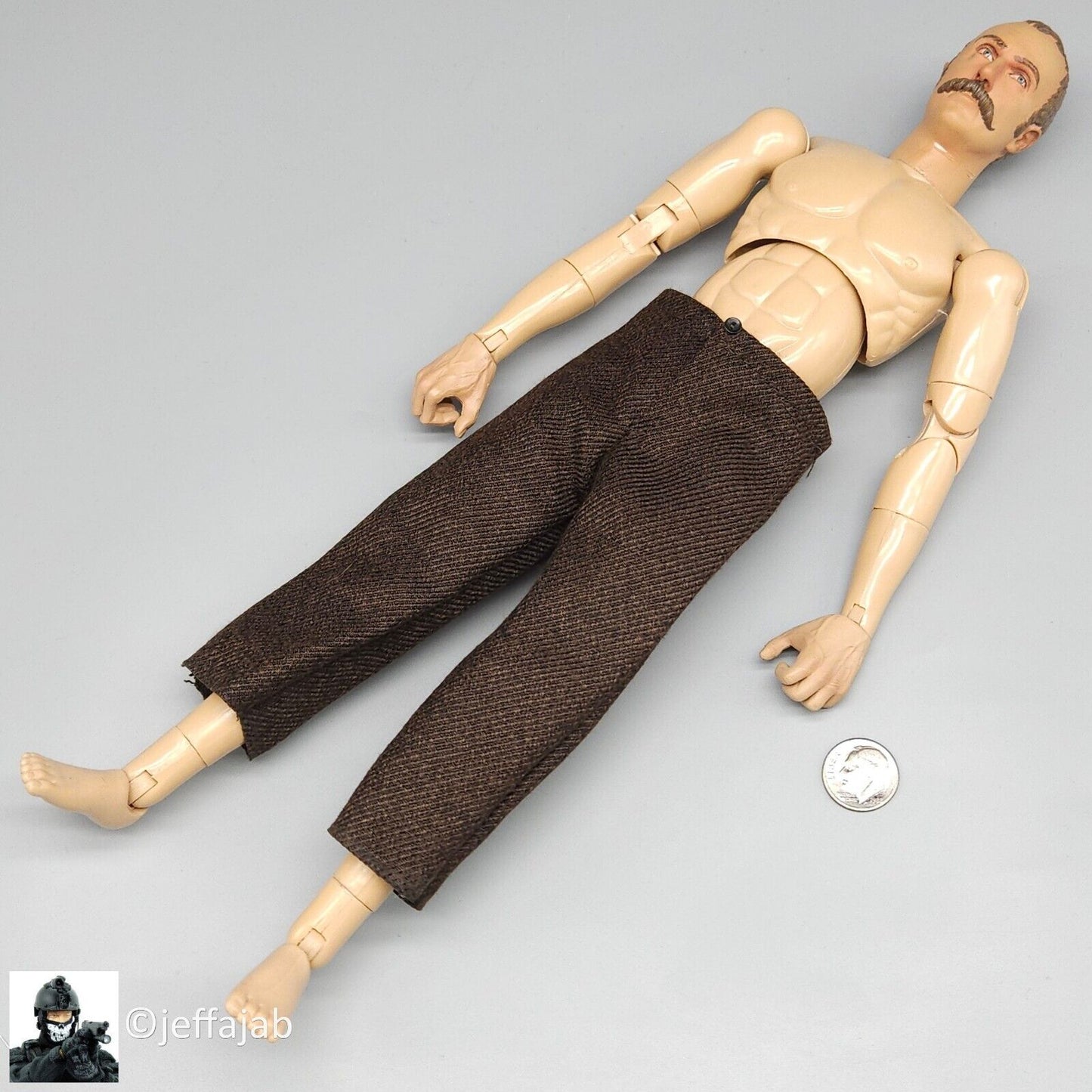 1:6 scale Sideshow Western Billy the Kid Brown Pants for 12" Figures