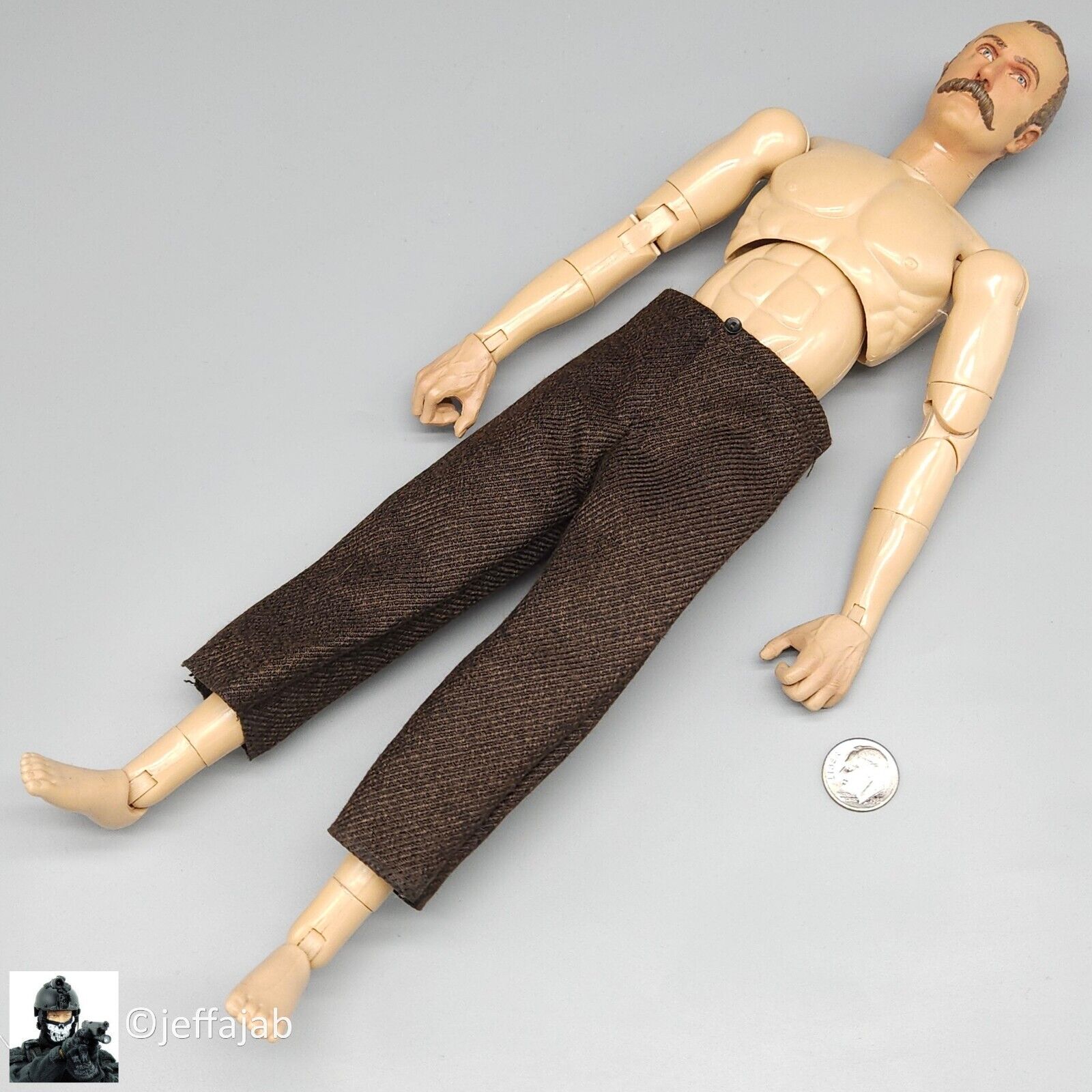 1:6 scale Sideshow Western Billy the Kid Brown Pants for 12" Figures