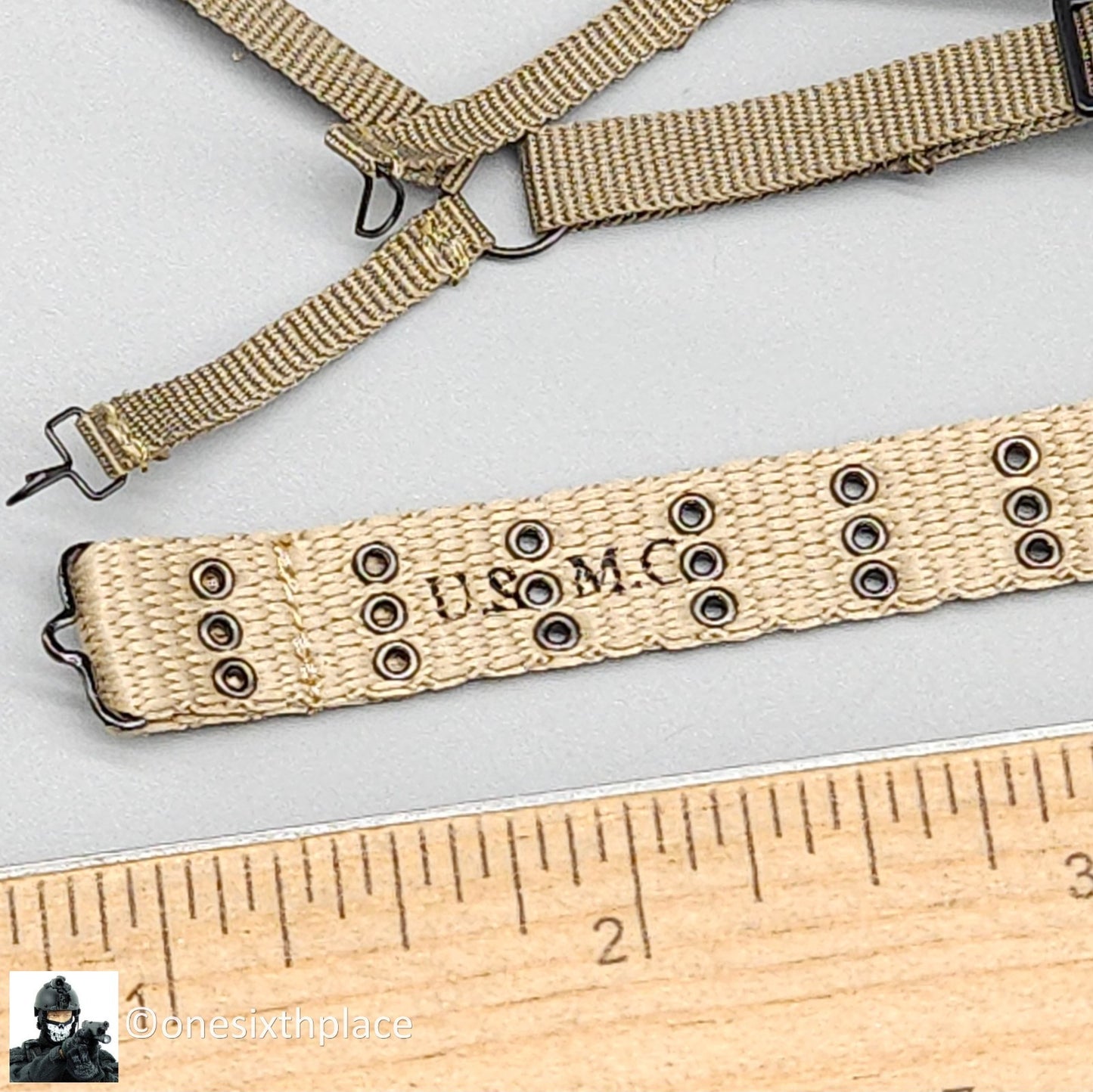 1:6 Facepool WWII USMC Snafu Belt w/ Suspenders for 12" Figures