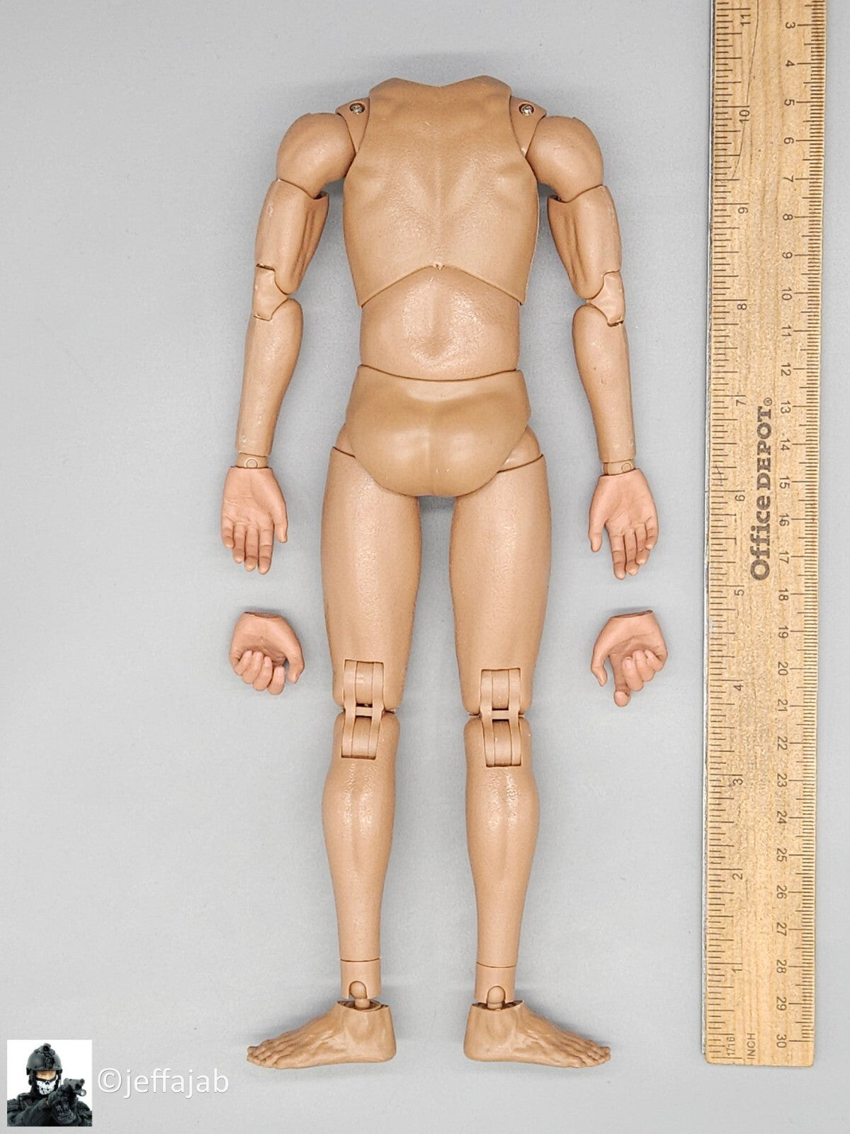 1:6 scale Ujindou Vietnam Cross-Border Operation Male Nude Body for 12" Figures