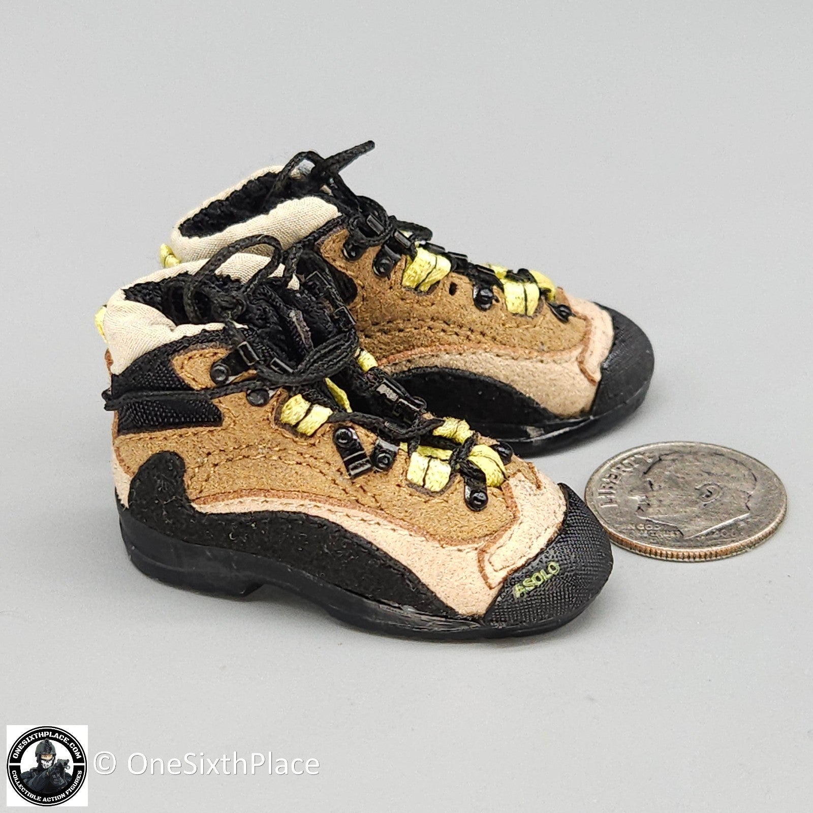 1:6 scale Flagset Female Asolo Hiking Boots (Foot Type) for 12" Figures