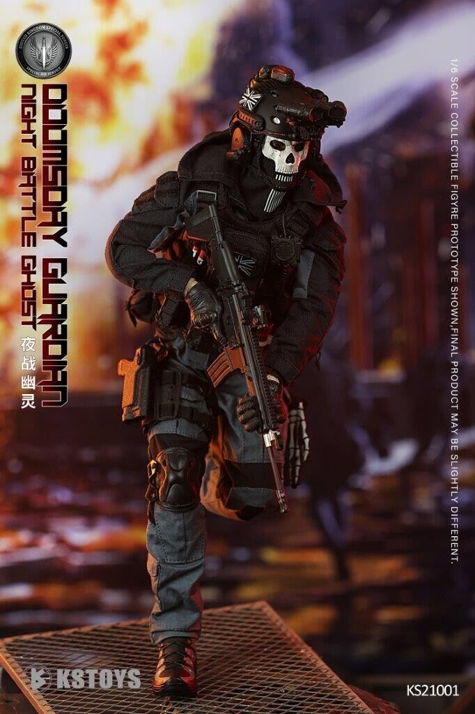 1:6 KSToys Doomsday Guardian Black Fast Rifle/Pistol Ammo Pouch (x1) 12" Figures