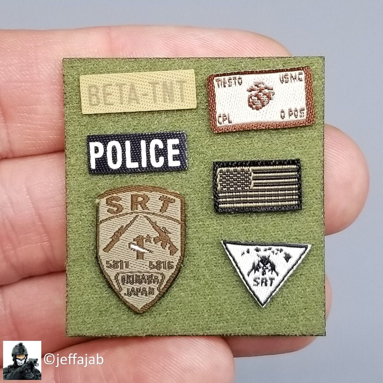 1:6 King's Toy USMC SRT Patches Set for 12" Figures