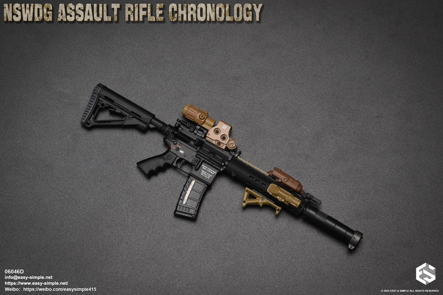 1:6 Easy & Simple NSWDG Assault Rifle Chronology Set D for 12" Figures 06046D