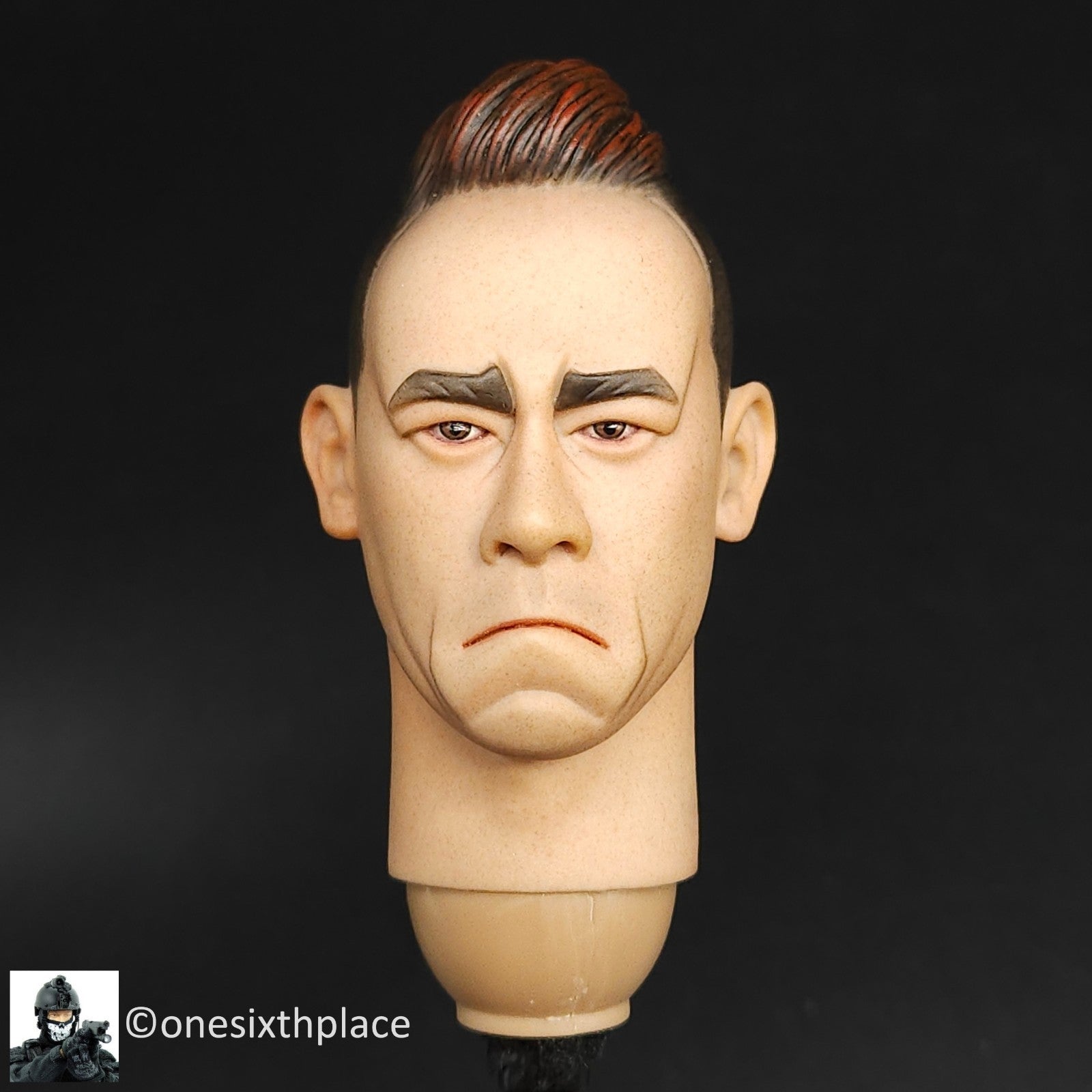 1:6 scale DamToys Gangster's Kingdom Peak Chen Male Head Sculpt for 12" Figures