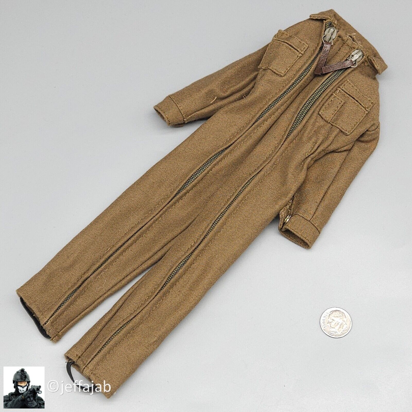 1:6 Ultimate Soldier Navy SEAL HALO Brown Jumpsuit Flight Suit for 12" Figures