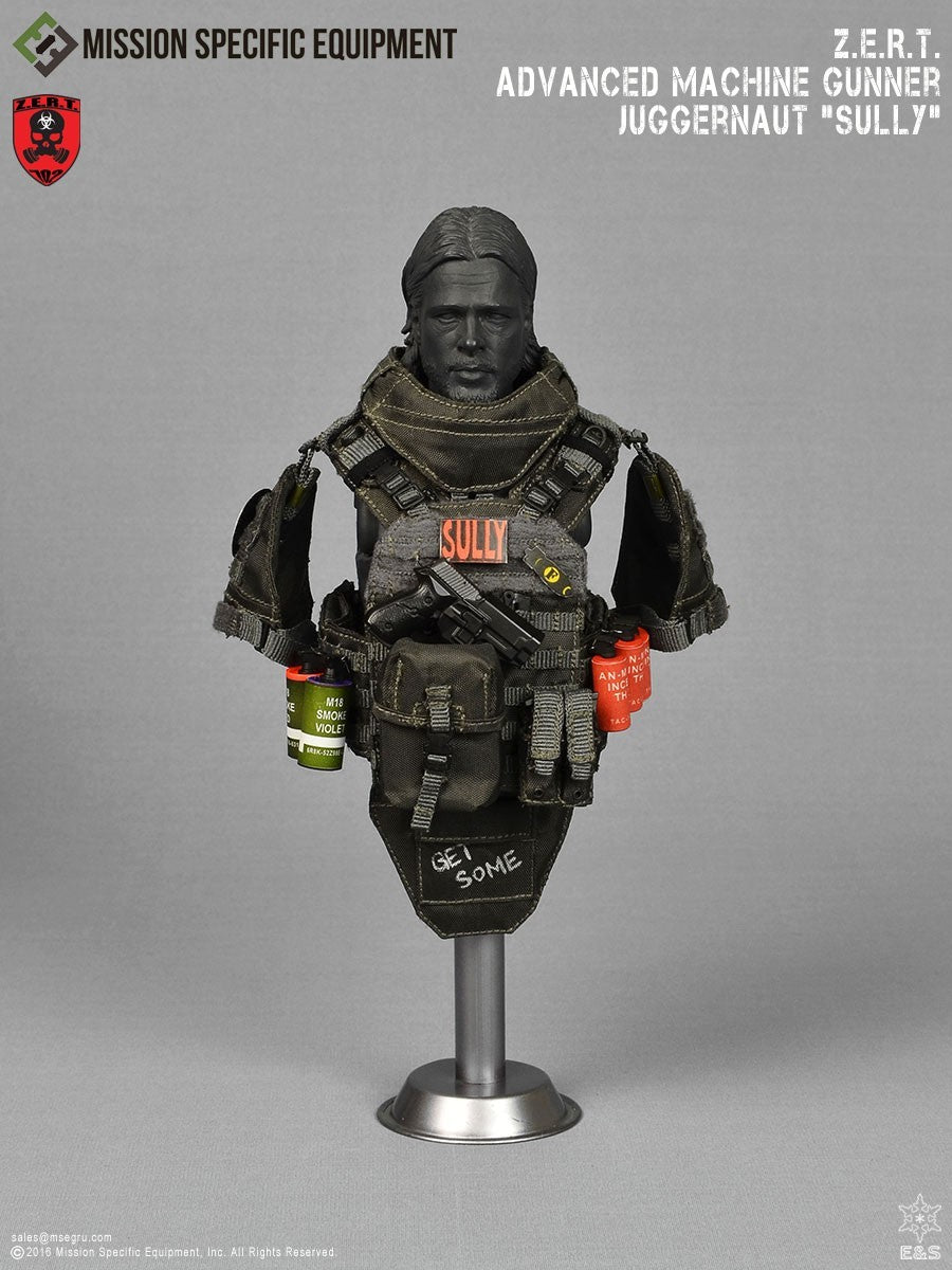 1:6 scale Easy & Simple ZERT Juggernaut Sully Gray Plate Carrier w/ Forearm Pads