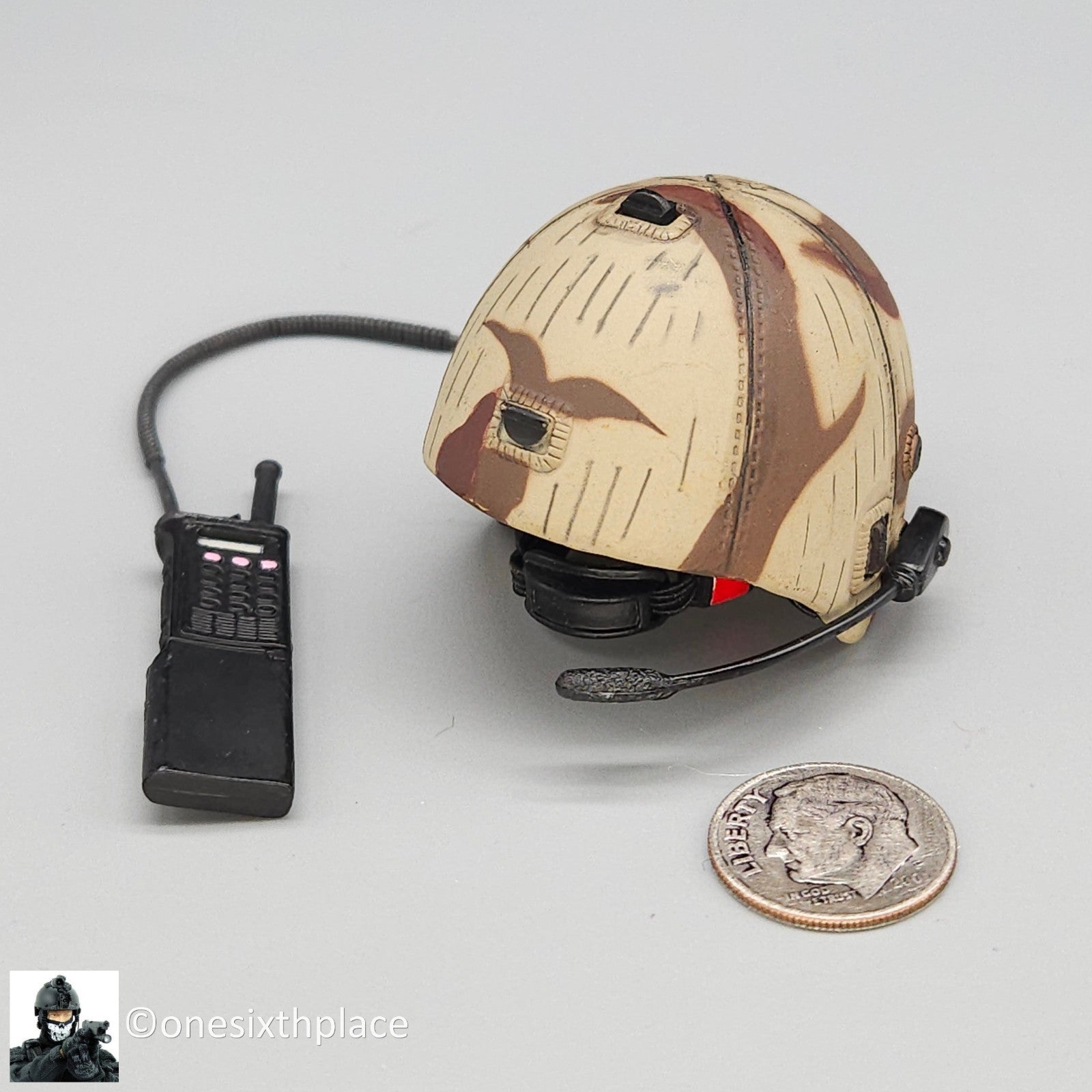 1:6 scale BBI GSG-9 Konrad Metal Helmet w/ Radio for 12" Figures