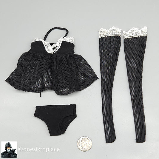 1:6 Triad Toys Female Lacie Babydoll Lingerie Set Black for 12" Figures