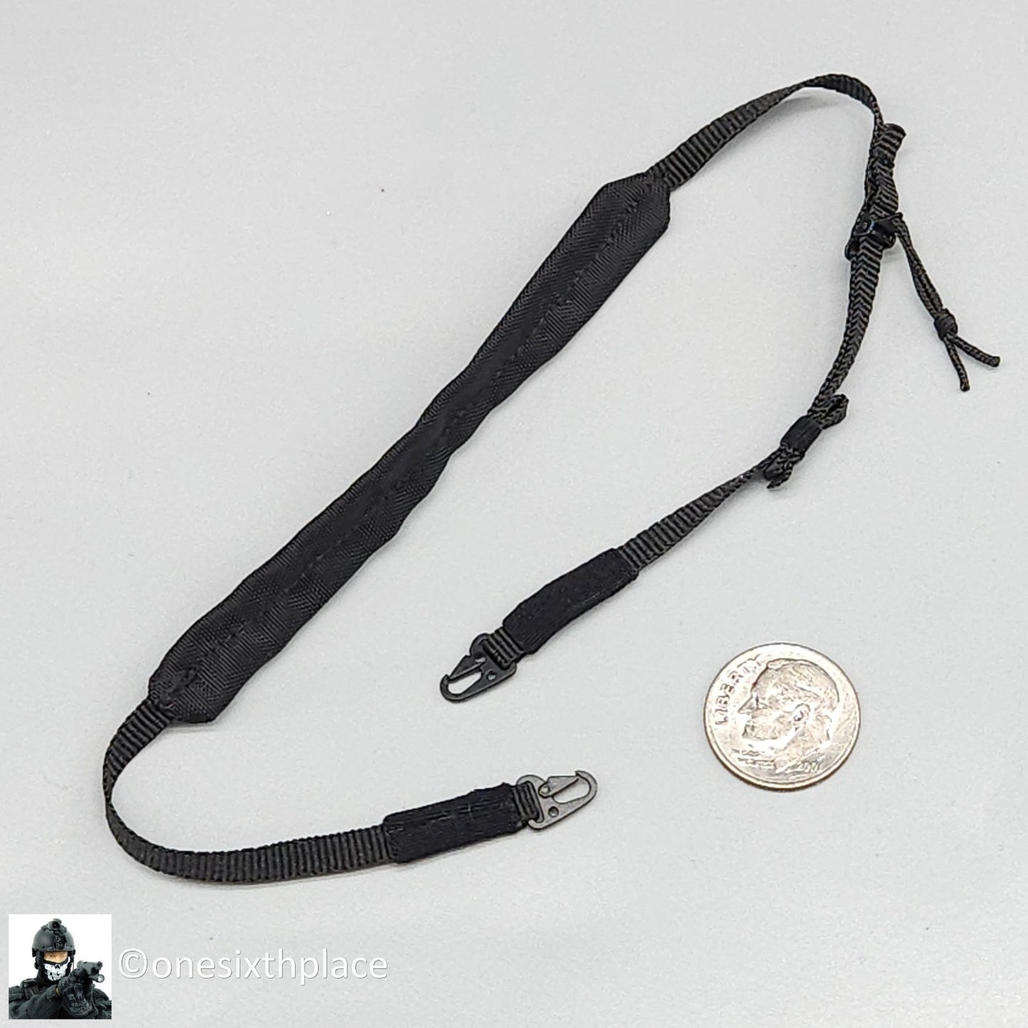 1:6 scale Soldier Story Black Padded Rifle Sling for 12" Figures