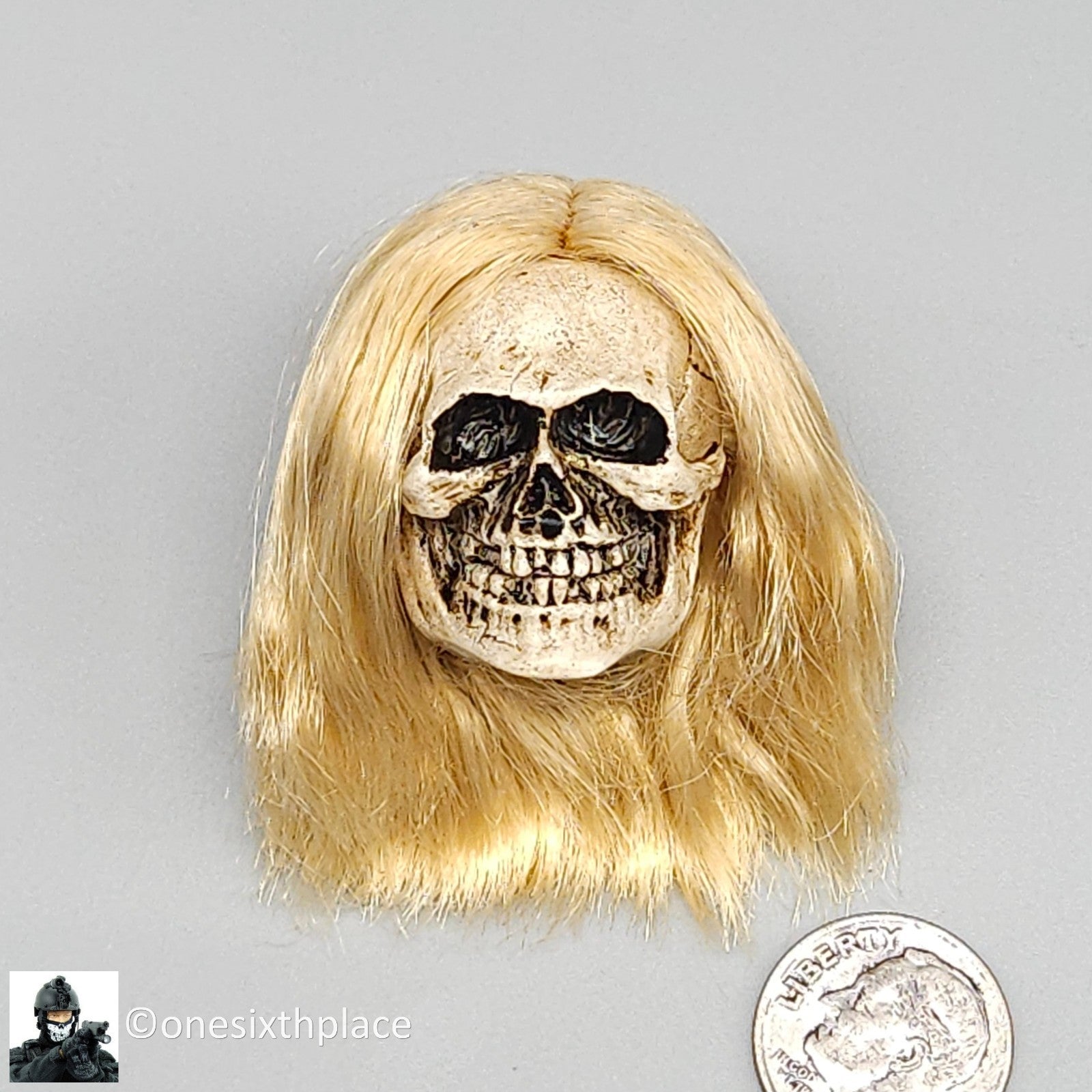 1:6 TBLeague PL2022-202B Hell’s Messenger Silver Female Skull Head 12" Figures