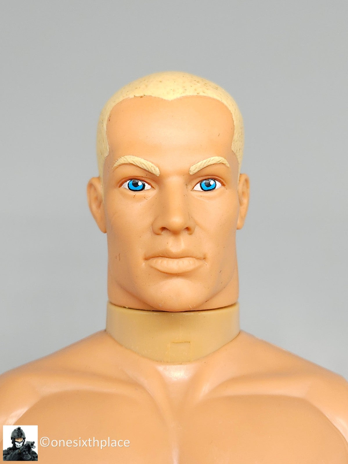 1:6 scale Hasbro GI Joe 1996 Male Nude Body Blond Hair Blue Eyes 12" Figure