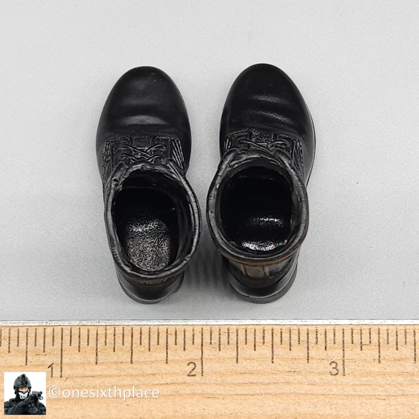 1:6 scale Dragon Amy Female Black Combat Boots (Foot Type) for 12" Figures