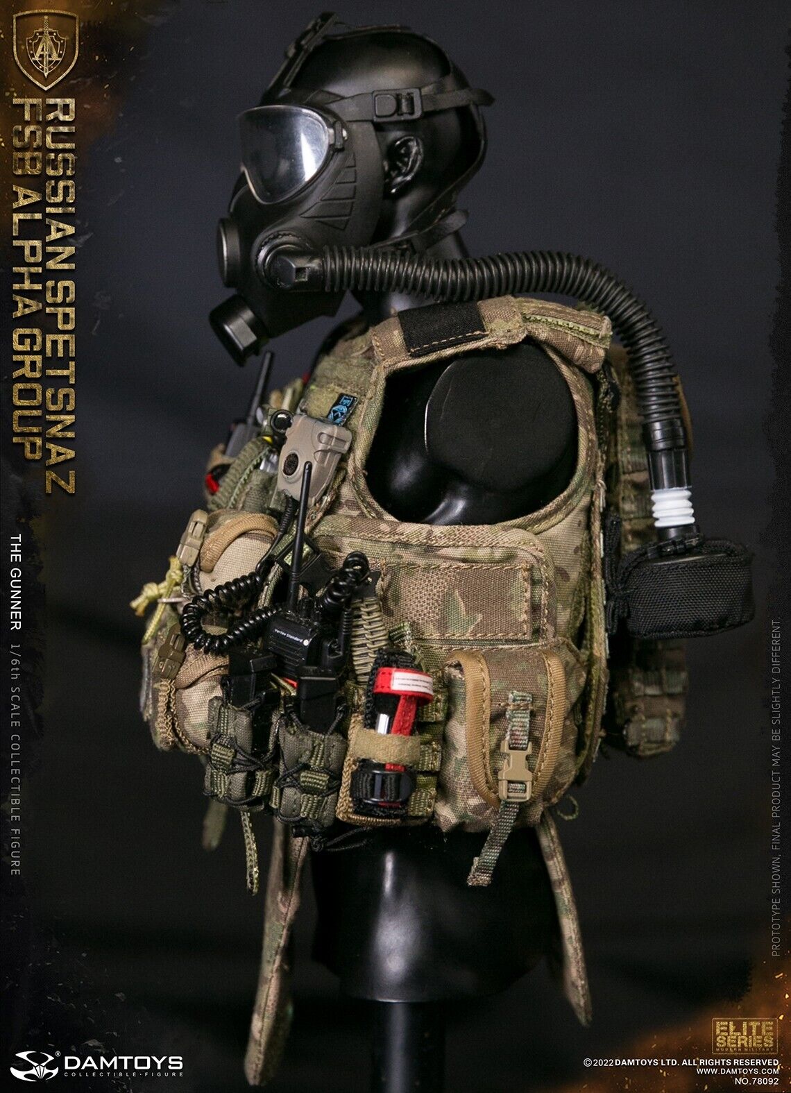 1:6 DamToys Russian Spetsnaz FSB Alpha Gunner Multicam Grenade Pouch A (x1)