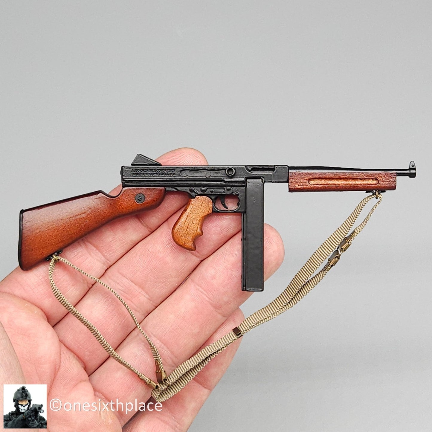 1:6 Facepool WWII USMC Snafu Thompson SMG (Wood & Metal) for 12" Figures