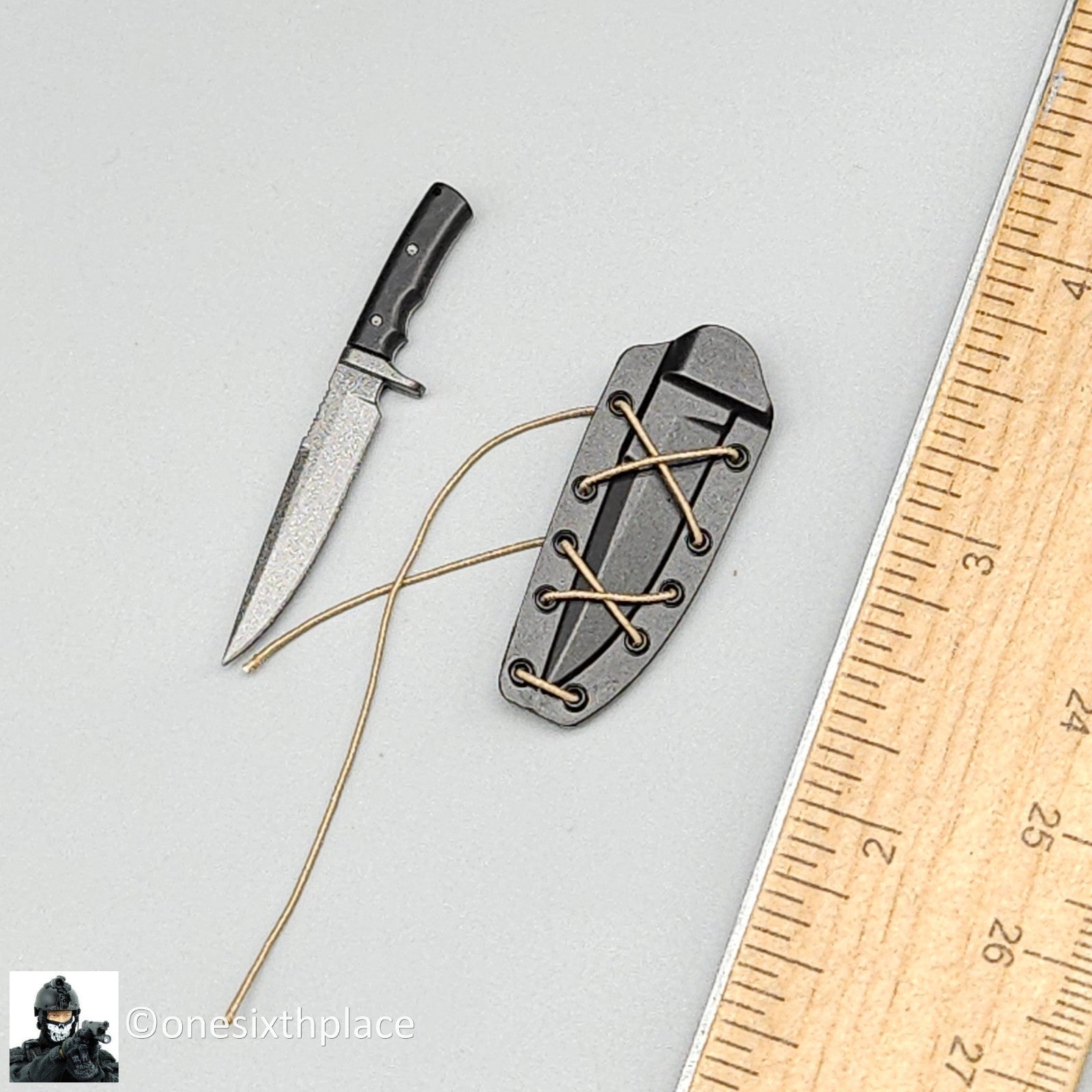 1:6 scale Easy & Simple Coalition Forces Knife w/ Sheath for 12" Figures 26065RA