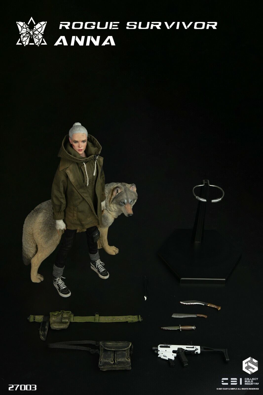 1:6 CBI Rogue Survivor Anna Female Head Sculpt (w/ Cuts) 12" Very Cool TBLeague
