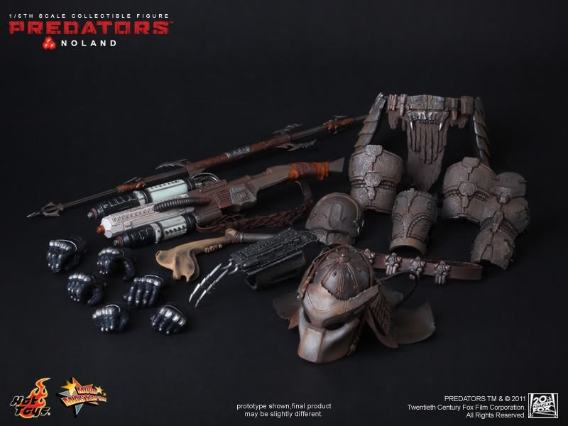 1:6 scale Hot Toys Predators Noland Hard Knuckle Gloved Hands for 12" Figures