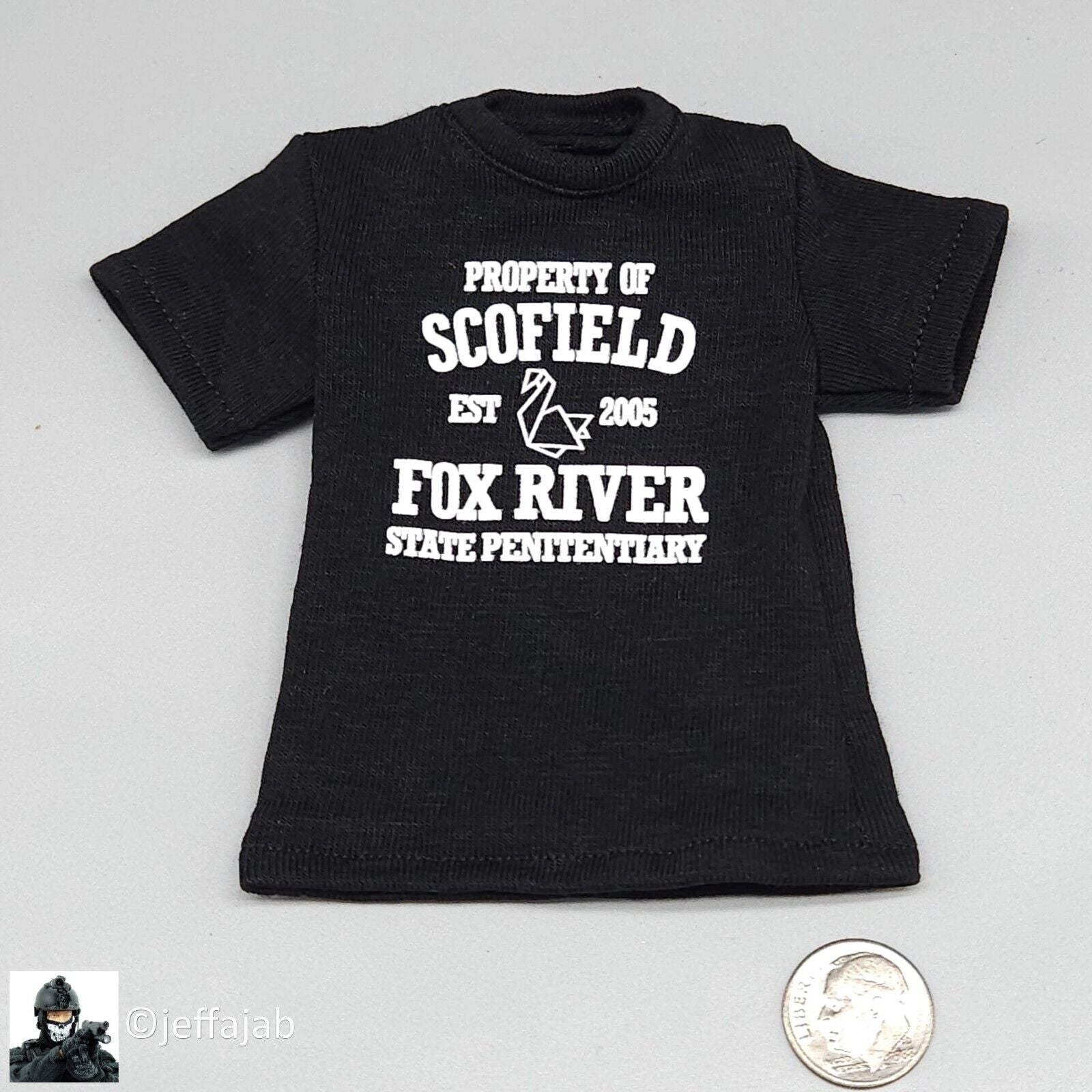 1:6 scale Easy & Simple Delta Force Chronology 2022 Mens Black Logo T-Shirt