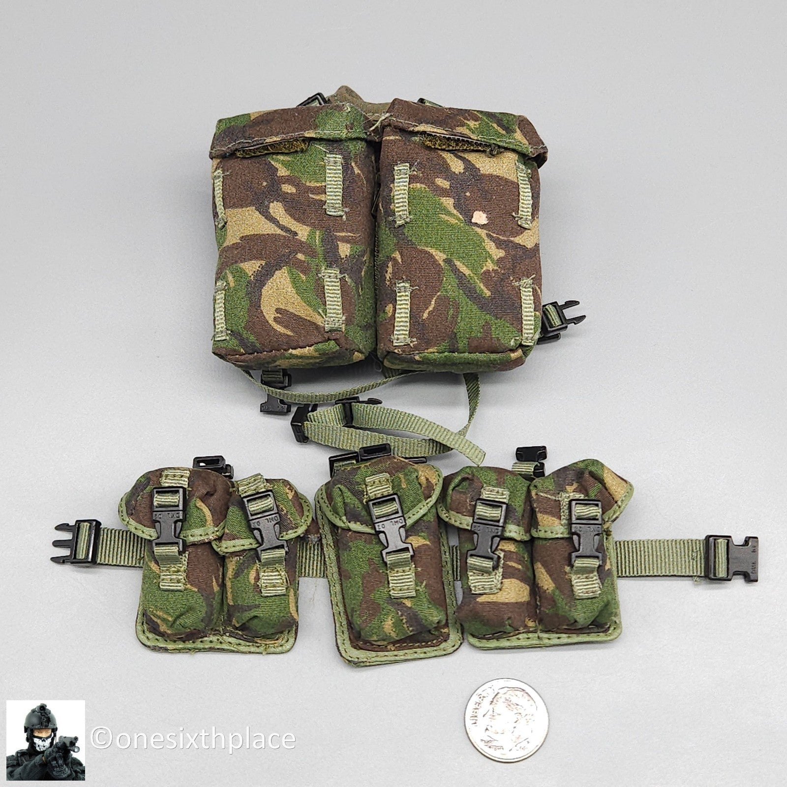 1:6 Dragon British Royal Marines Commando Roger Belt w/ DPM Pouches 12" Figures