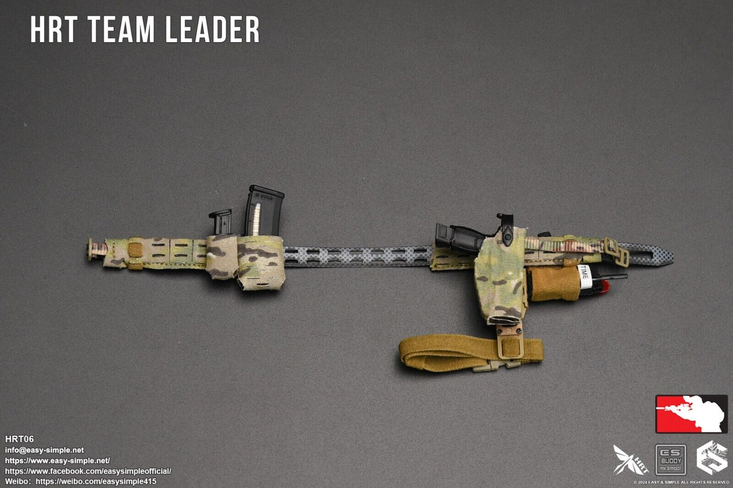 1:6 scale Easy & Simple HRT Team Leader Multicam ARC Belt for 12" Figures