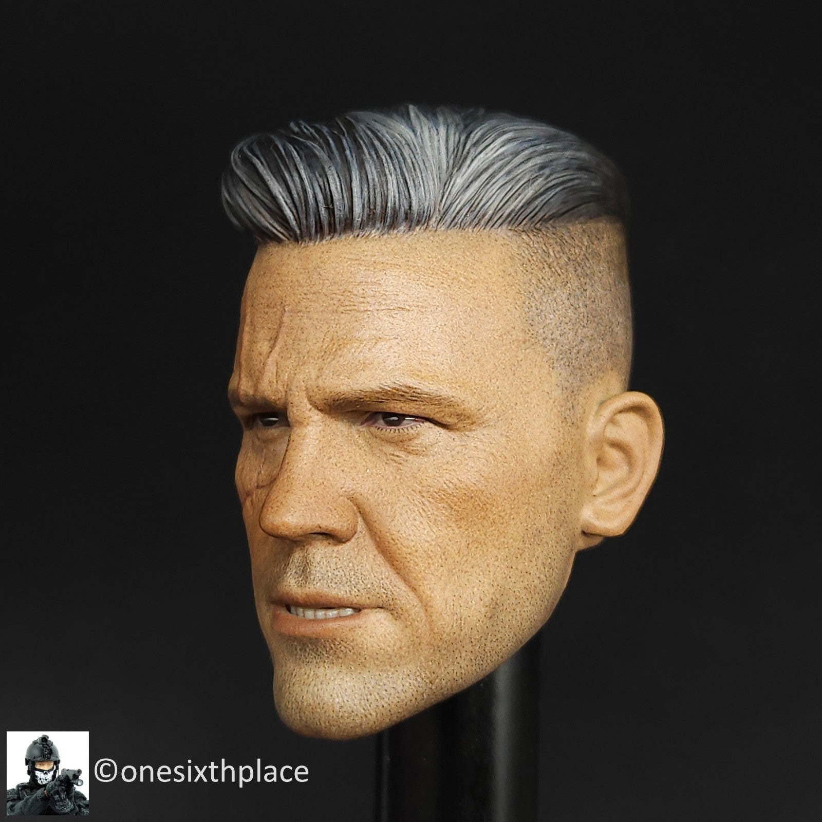 1:6 scale Hot Toys Deadpool 2 Cable Josh Brolin Light Up Head Sculpt MMS583