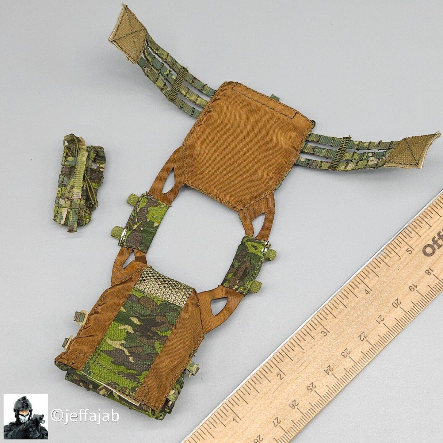 1:6 Flagset DEVGRU Jungle Dagger Multicam Tropic Camo Plate Carrier 12" Figures