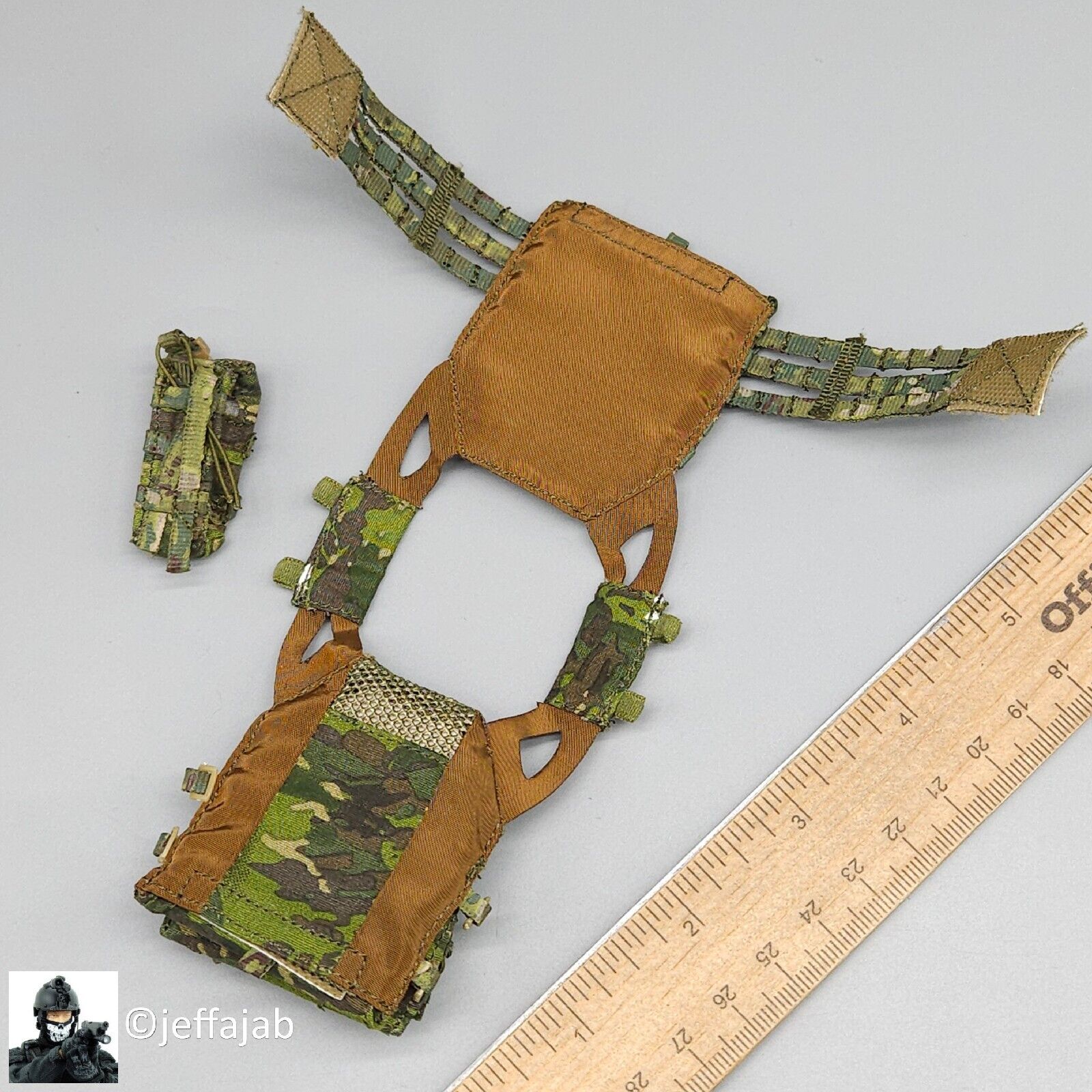 1:6 Flagset DEVGRU Jungle Dagger Multicam Tropic Camo Plate Carrier 12" Figures
