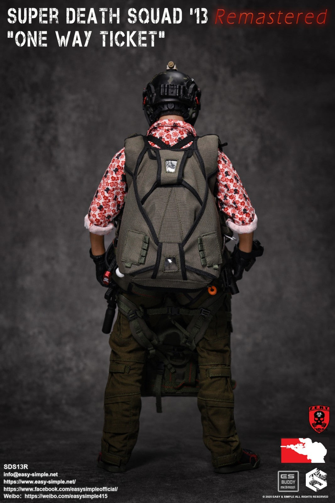 1:1 scale Easy & Simple ZERT Super Death Squad One Way Ticket Parachute