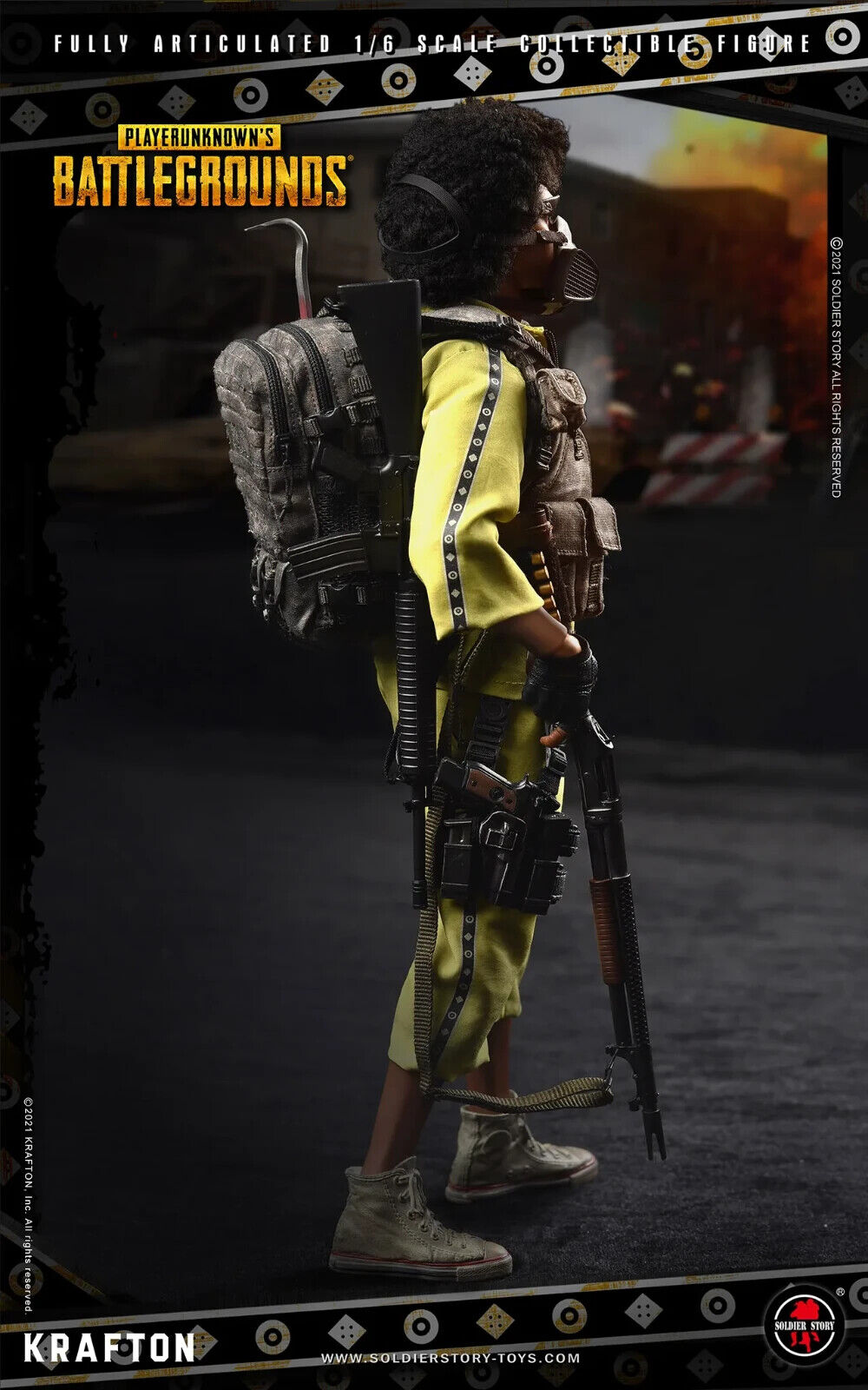 1:6 scale Soldier Story PUBG Battlegrounds ACU Backpack (Weathered) 12" Figures