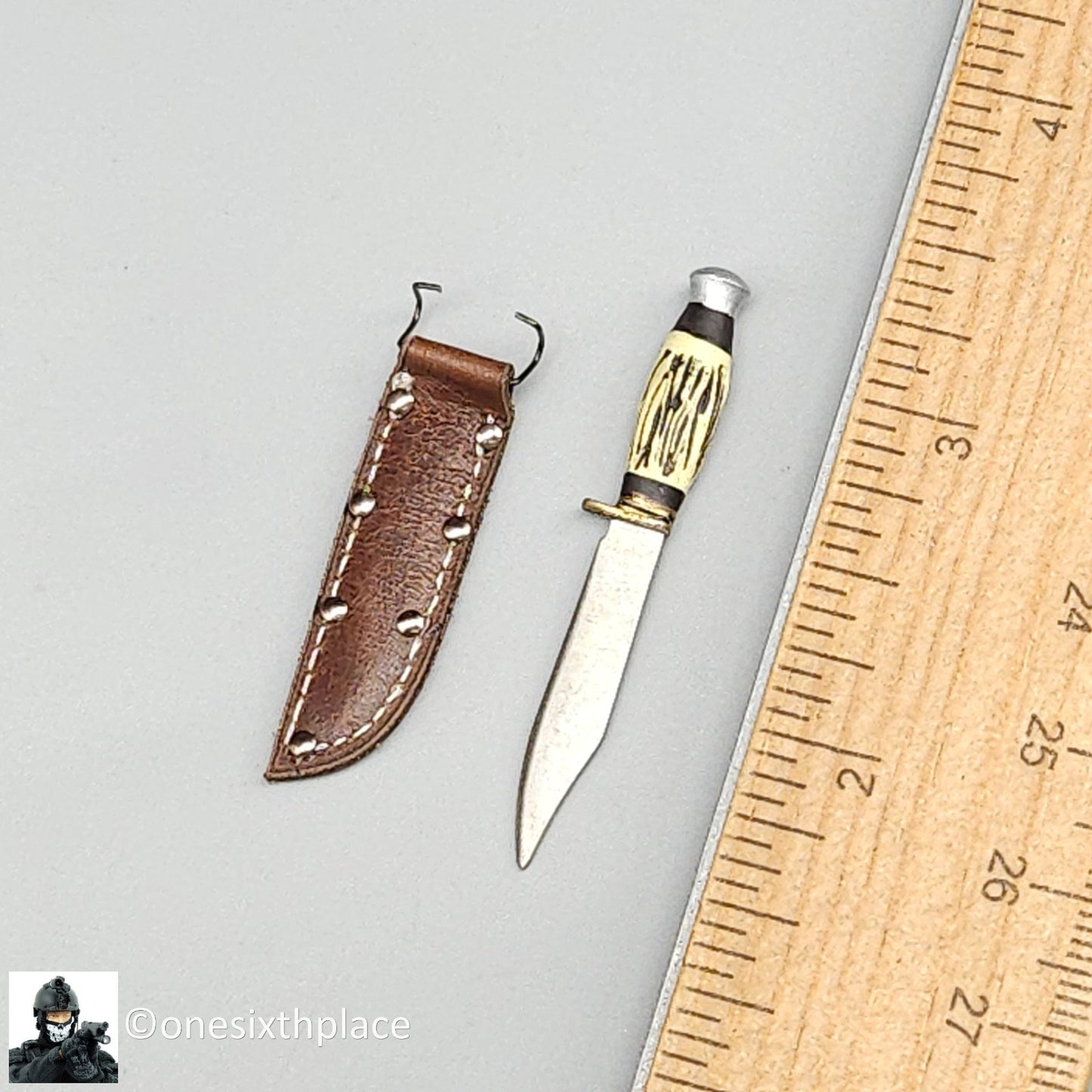 1:6 DiD WWII US 2nd Ranger Sniper Jackson Metal Bowie Knife for 12" Figures