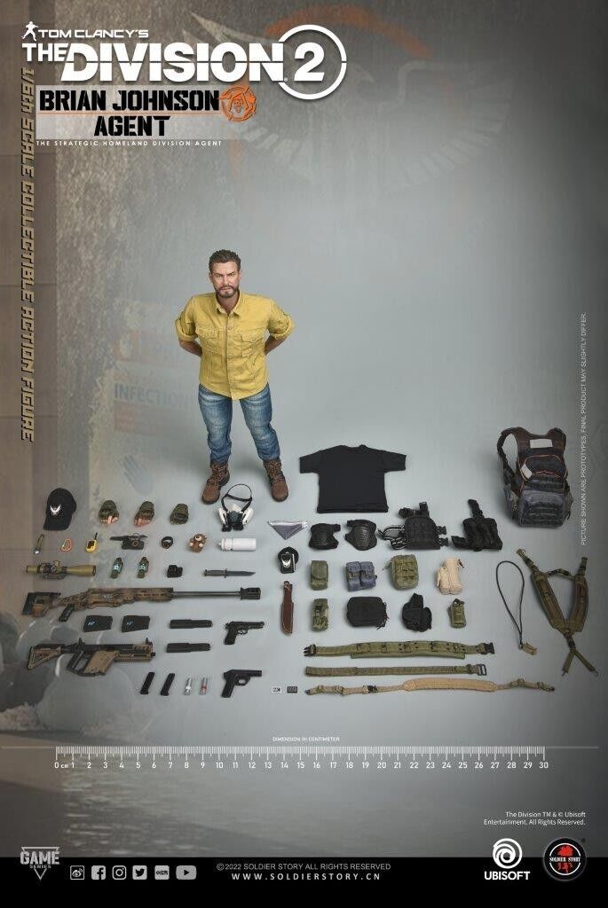 1:6 Soldier Story The Division 2 Agent Brian Johnson Padded Belt w/ Suspenders