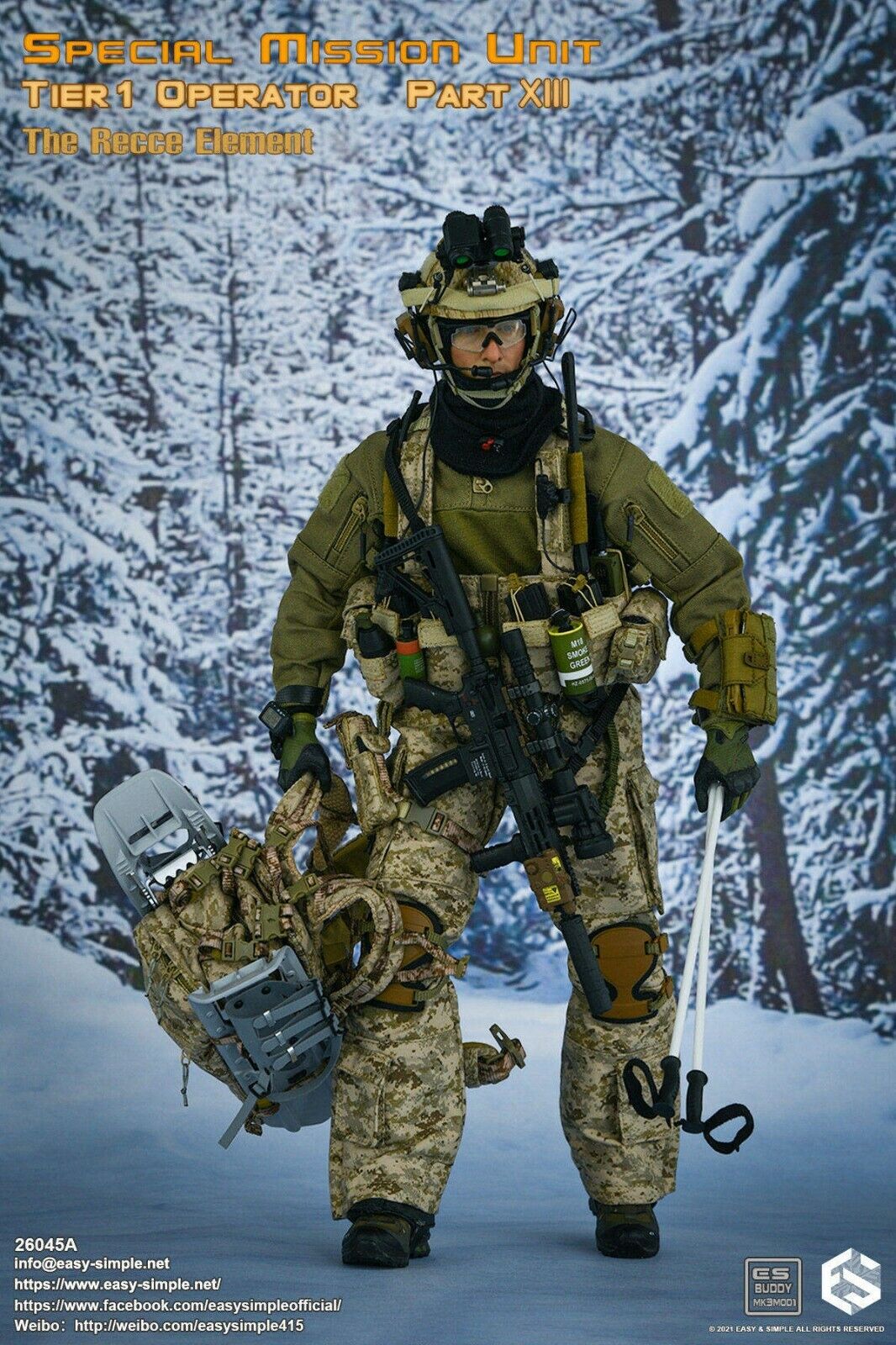 1:6 Easy & Simple SMU Tier 1 Operator Pt XIII Recce Element A 12" Figure 26045A