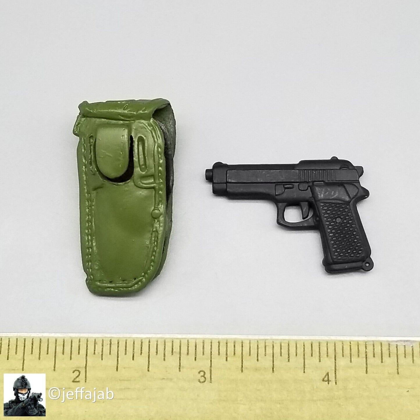 1:6 Ultimate Soldier Green M12 Holster w/ M9 Pistol for 12" Figures