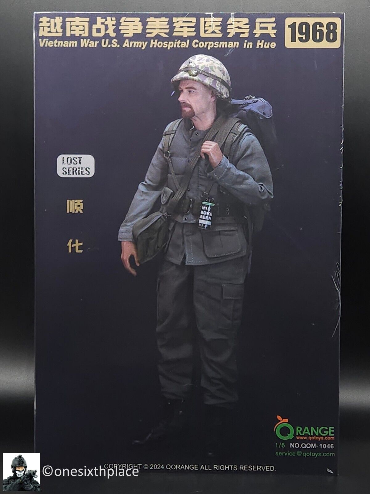 1:6 QO Toys Vietnam US Army Hospital Corpsman Hue 1968 12" Figure QOM-1046