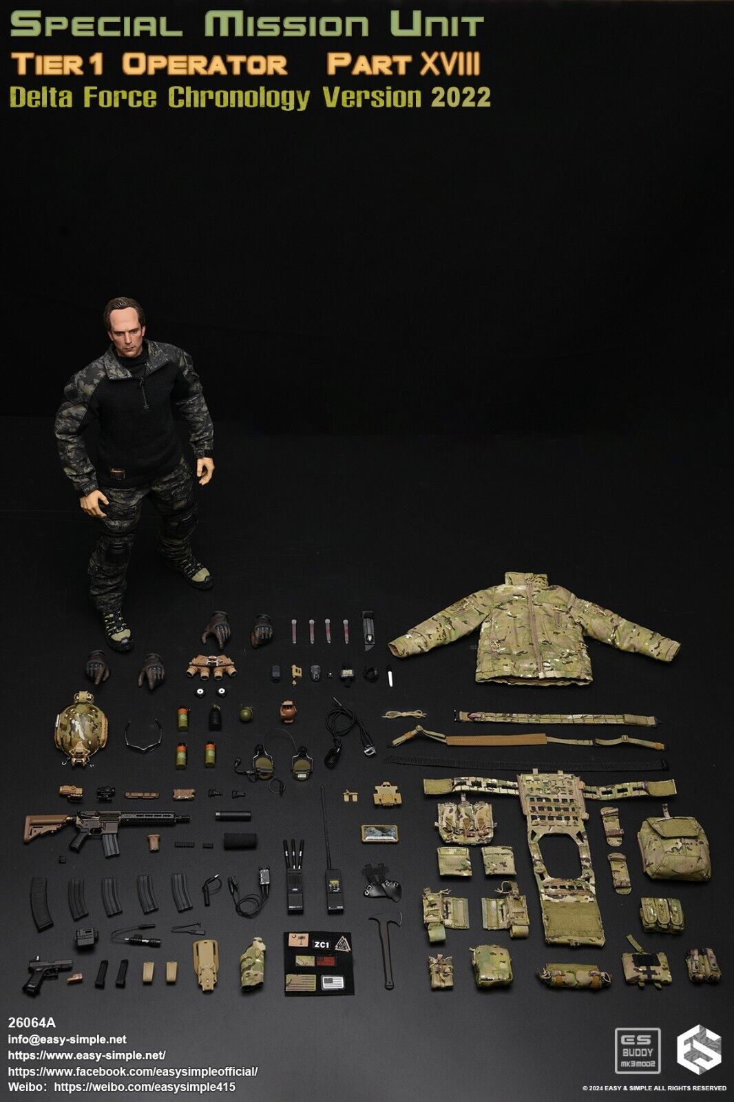 1:6 scale Easy & Simple Delta Force Chronology 2022 Ver. A GTX Boots (Peg Type)