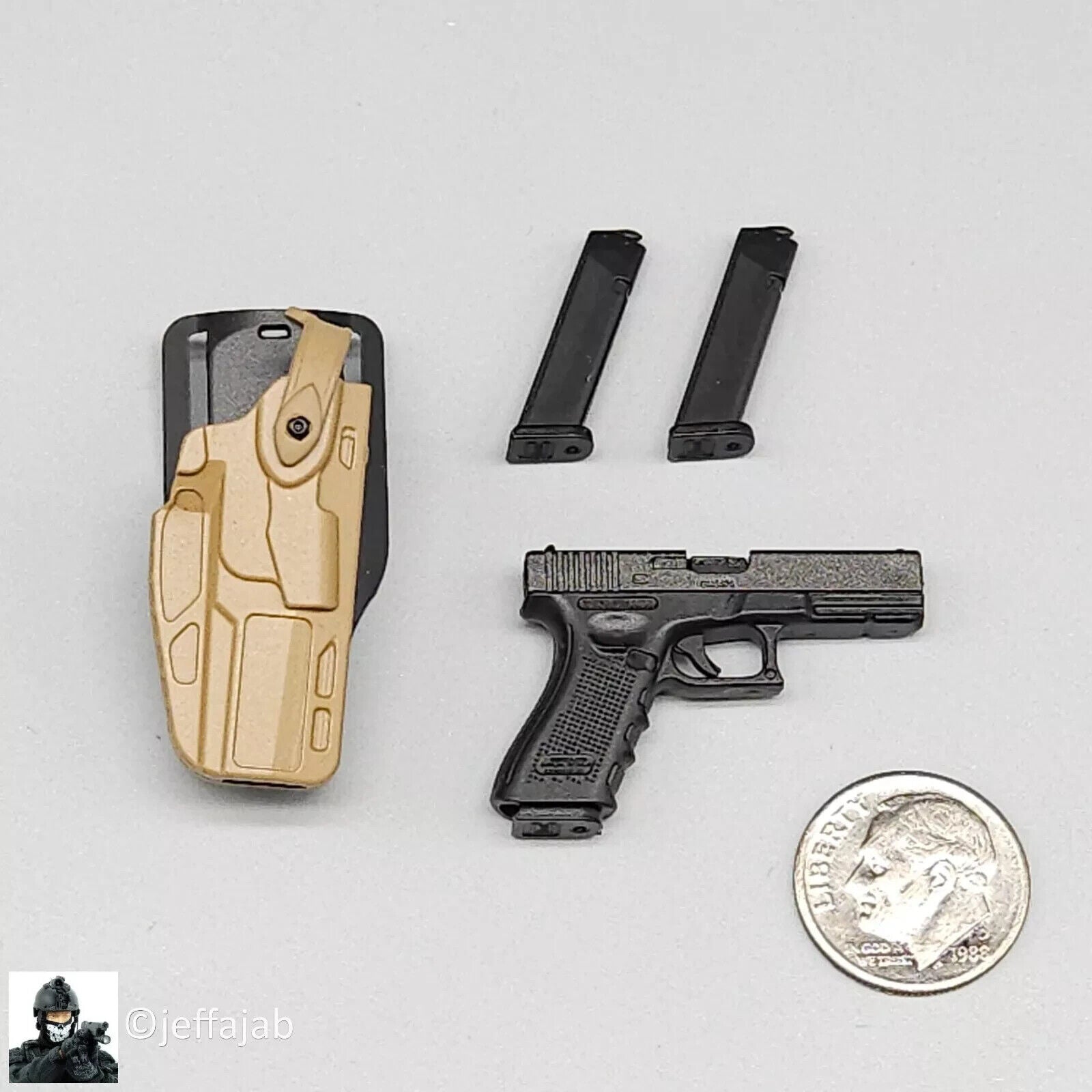 1:6 Easy & Simple Russian Special Operations Forces SSO Pistol w/ Tan Holster