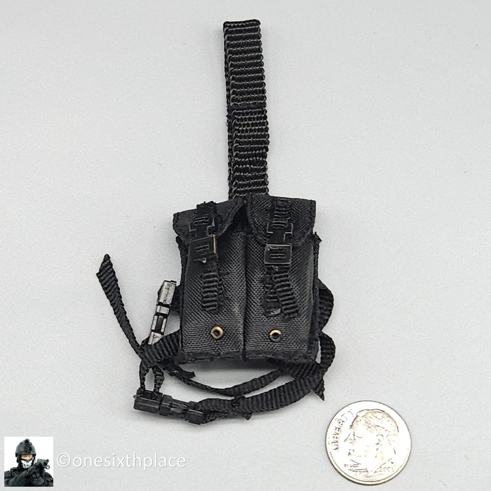1:6 scale Soldier Story Black Drop Leg Ammo Pouch for 12" Figures