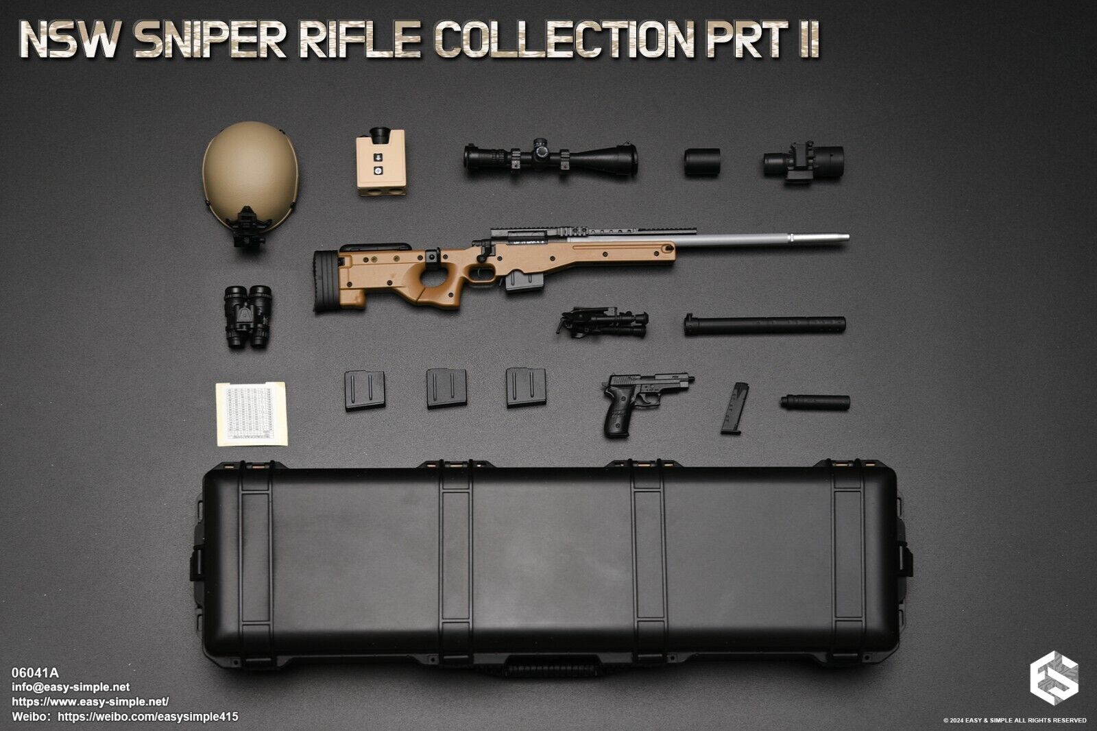 1:6 scale Easy & Simple NSW Sniper Rifle Collection Pt II A-H 12" Figures 06041
