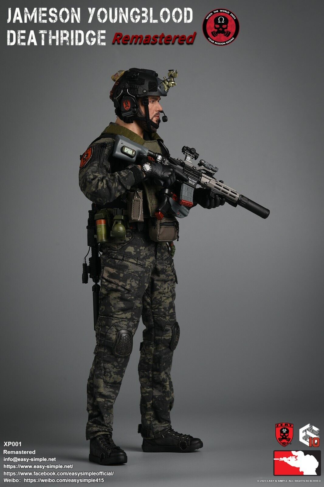 1:6 scale Easy & Simple ZERT Deathridge Remastered HK416 Rifle for 12" Figures