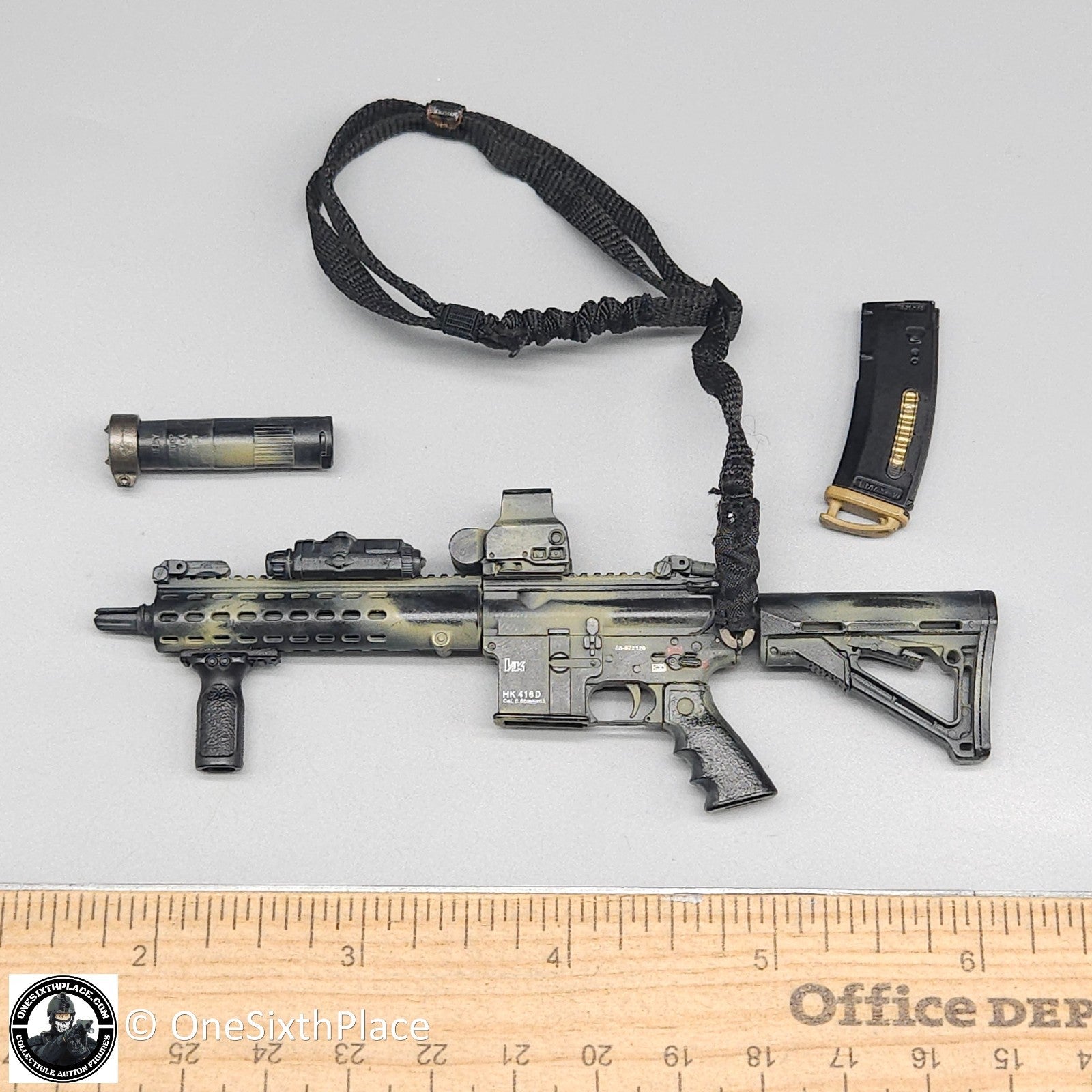 1:6 Easy & Simple CBRN Assault Team Camo HK 416 Rifle Assembled for 12" Figures