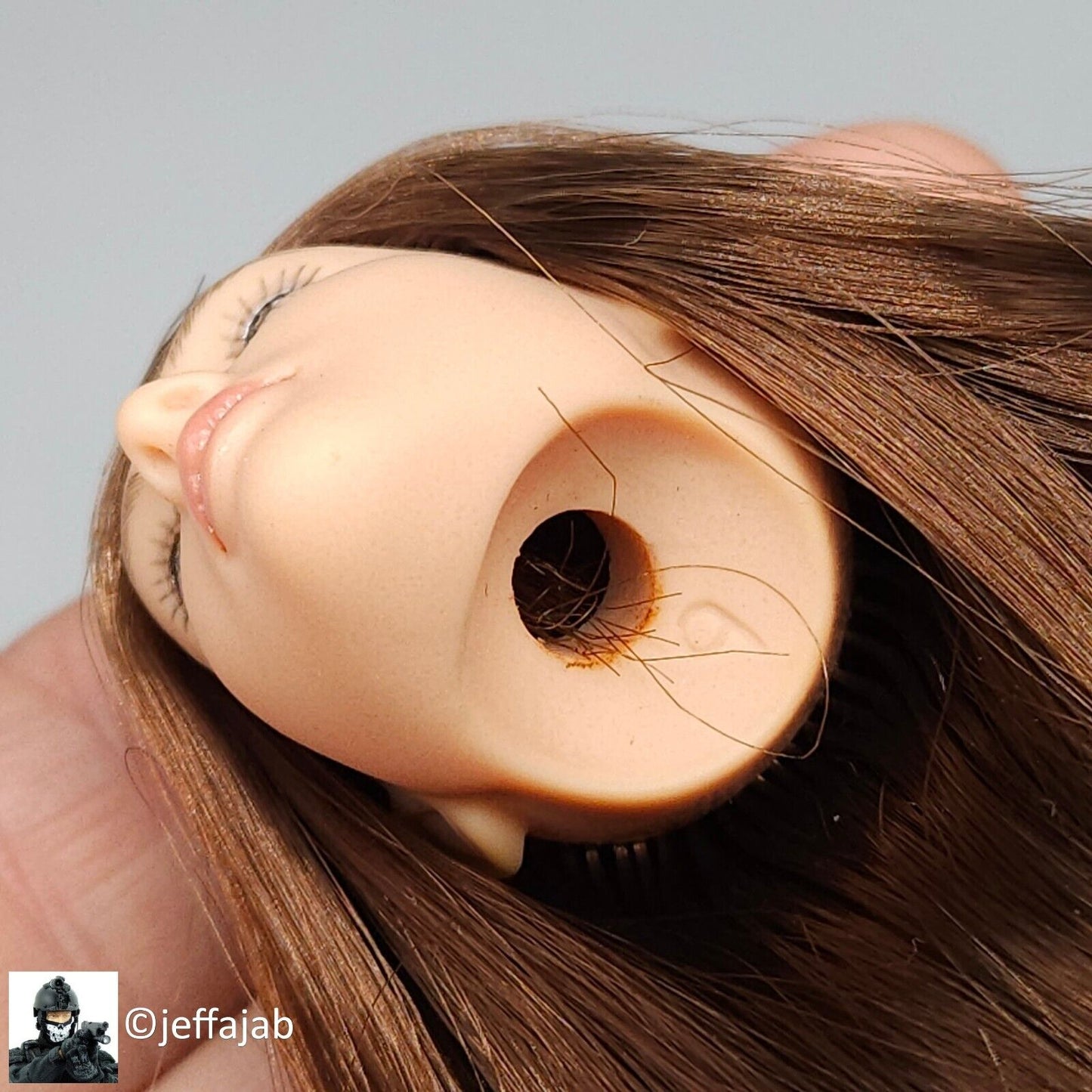 1:6 Triad Toys Female Head Sculpt Series 3 Michelle Brunette Hair for 12" Figure