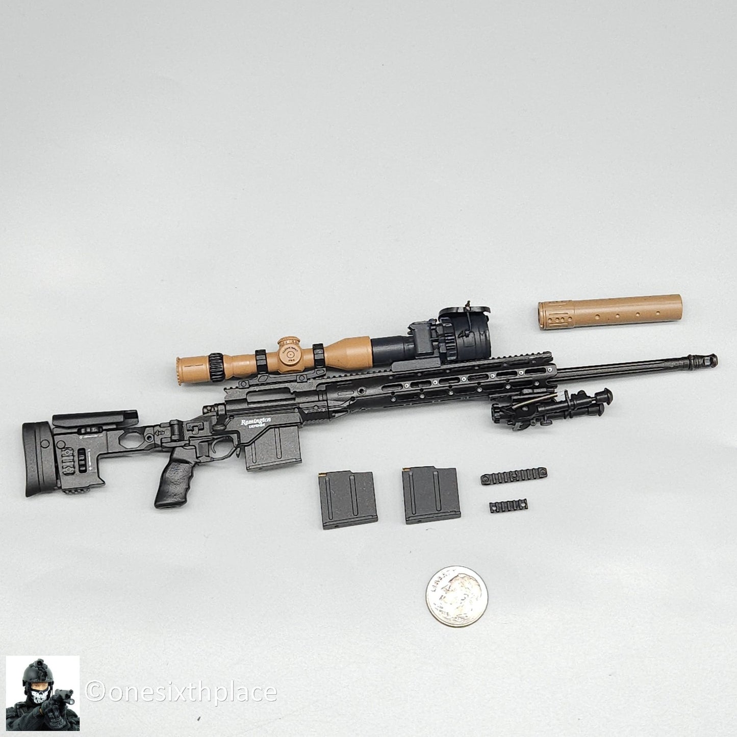 1:6 scale Easy & Simple Special Forces Sniper XM2010 .338 Rifle for 12" Figures