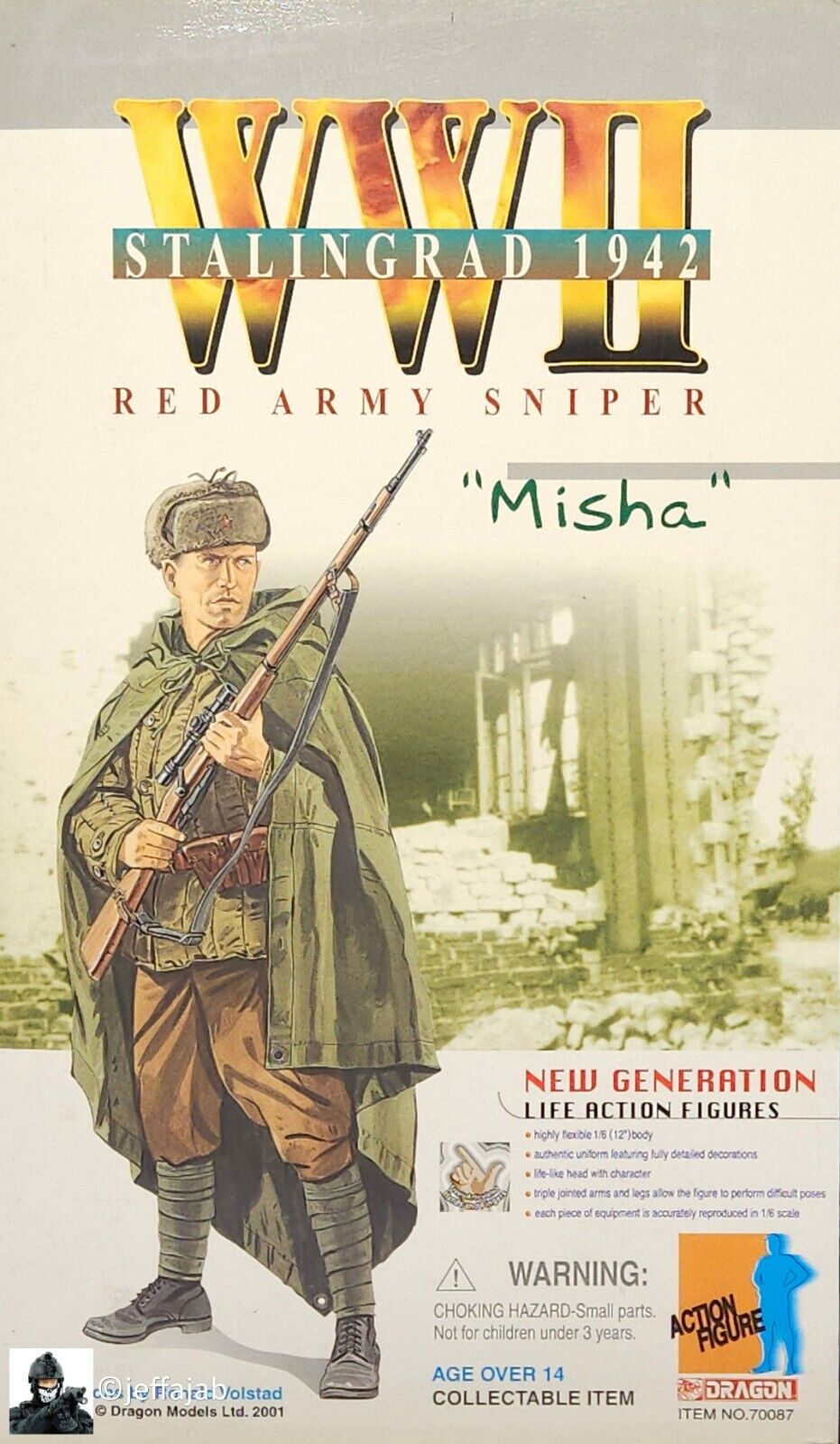 1:6 scale Dragon WWII Russian Sniper Misha Rain Cape for 12" Figures