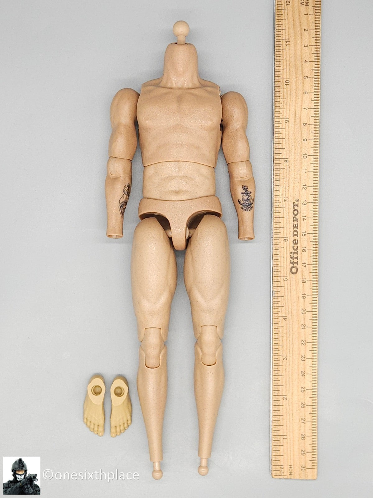 1:6 scale Easy & Simple PMC Weapon Specialist Tattoo Arm Male Body 12" Figure
