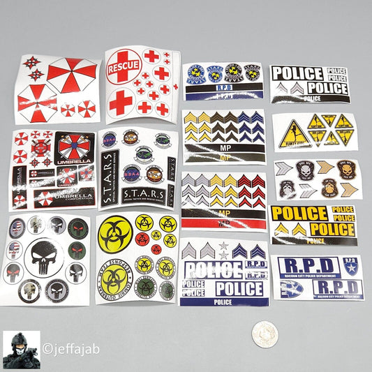 1:6 Flirty Girl Evolution Female Custom Patch Set 12" Figures RPD Punisher Medic