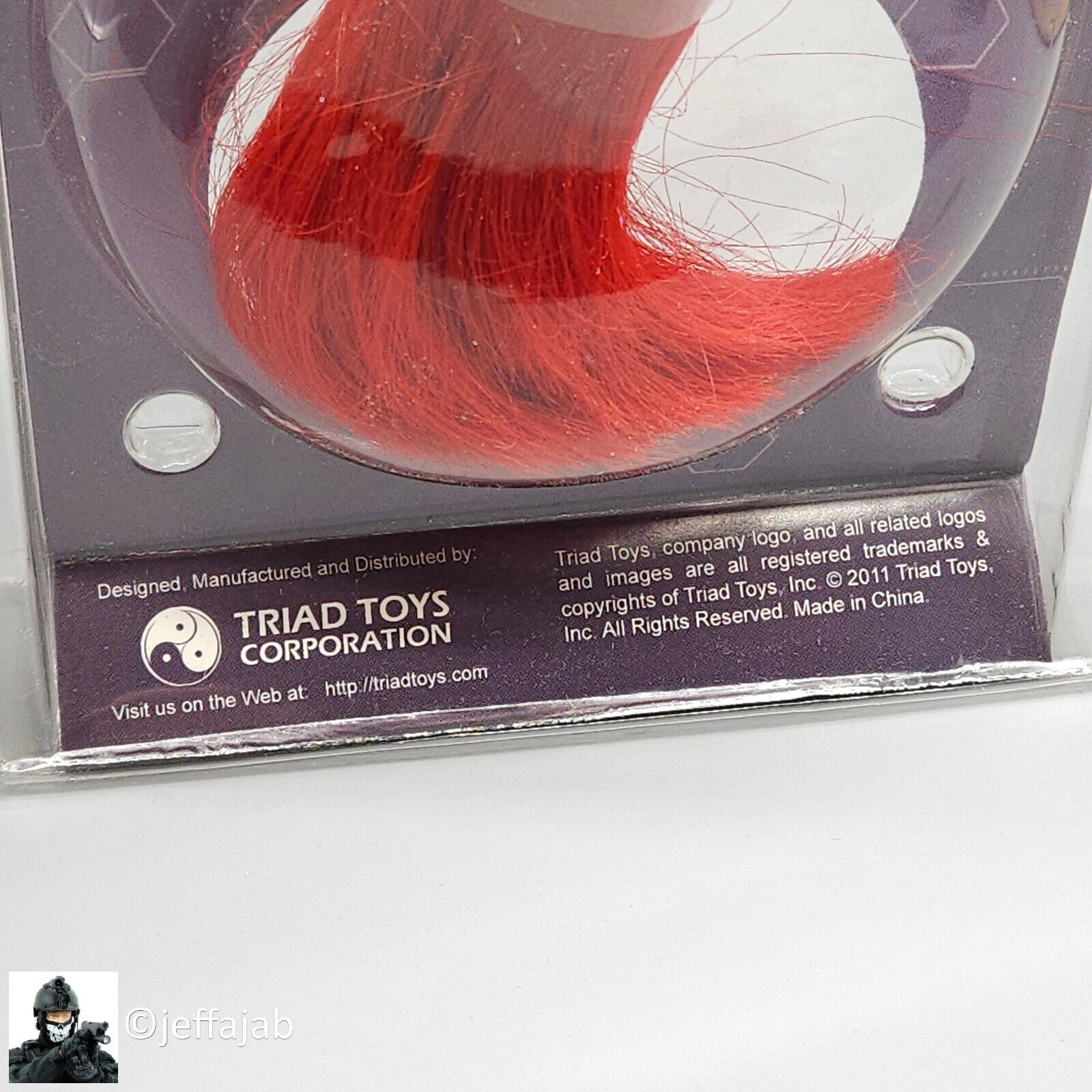 1:6 Triad Toys Female Head Sculpt Series 3 Rose Red Hair for 12" Figures